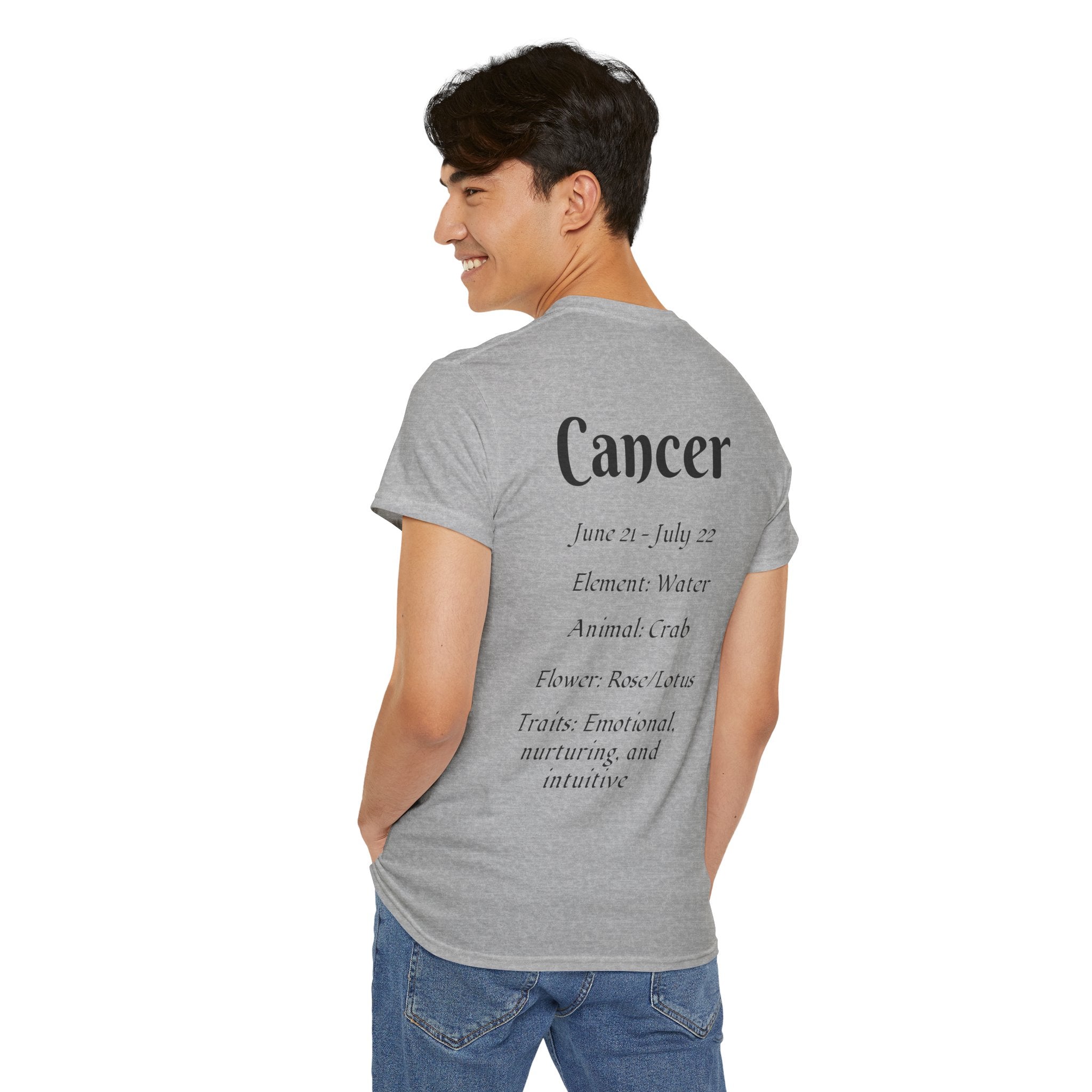 Cancer Zodiac Unisex Heavy Cotton Tee, Astrology Shirt, Horoscope Tee, [...] - Doylestreasures