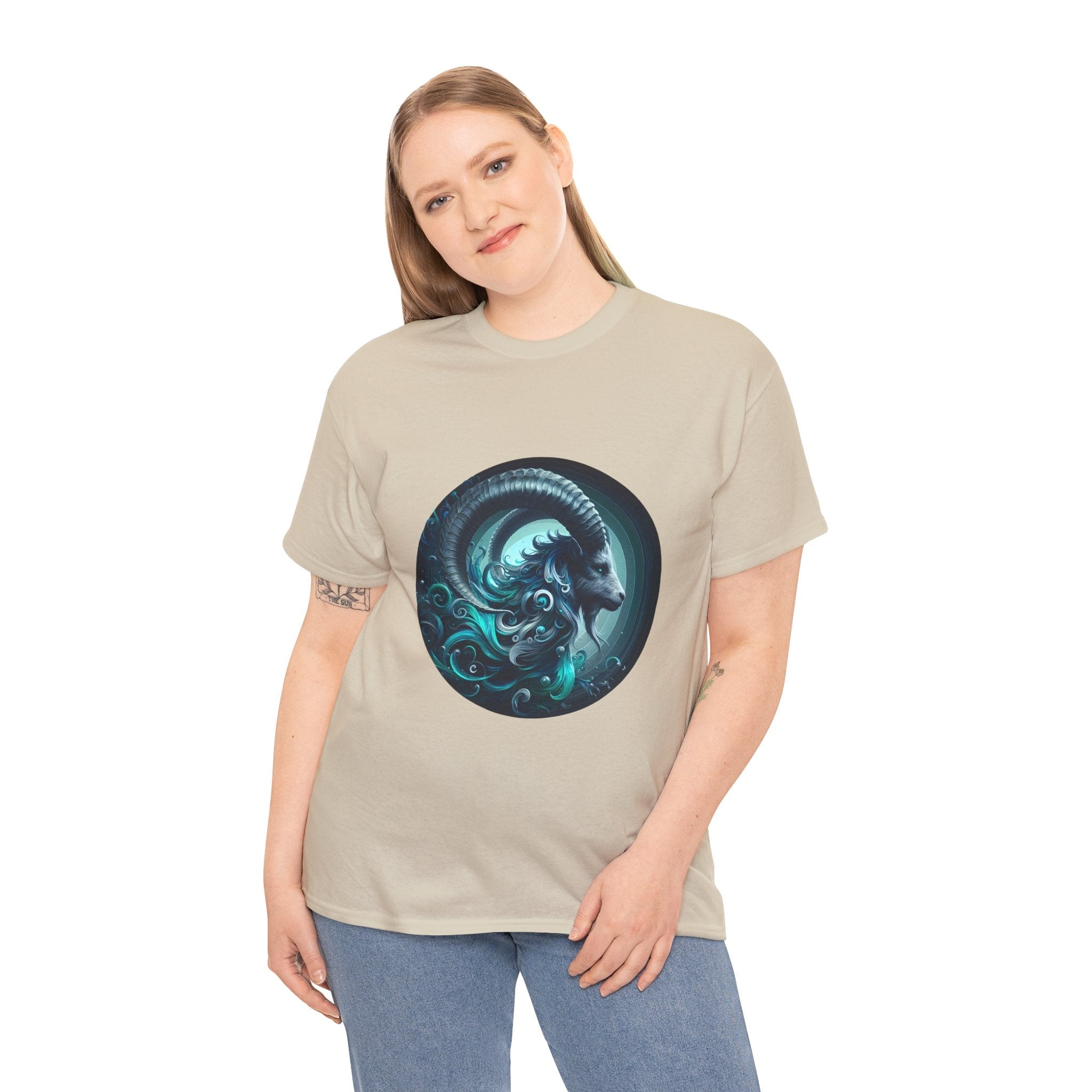 Capricorn Unisex Heavy Cotton Tee, Zodiac Shirt, Astrology Top, Birthday [...] - Doylestreasures
