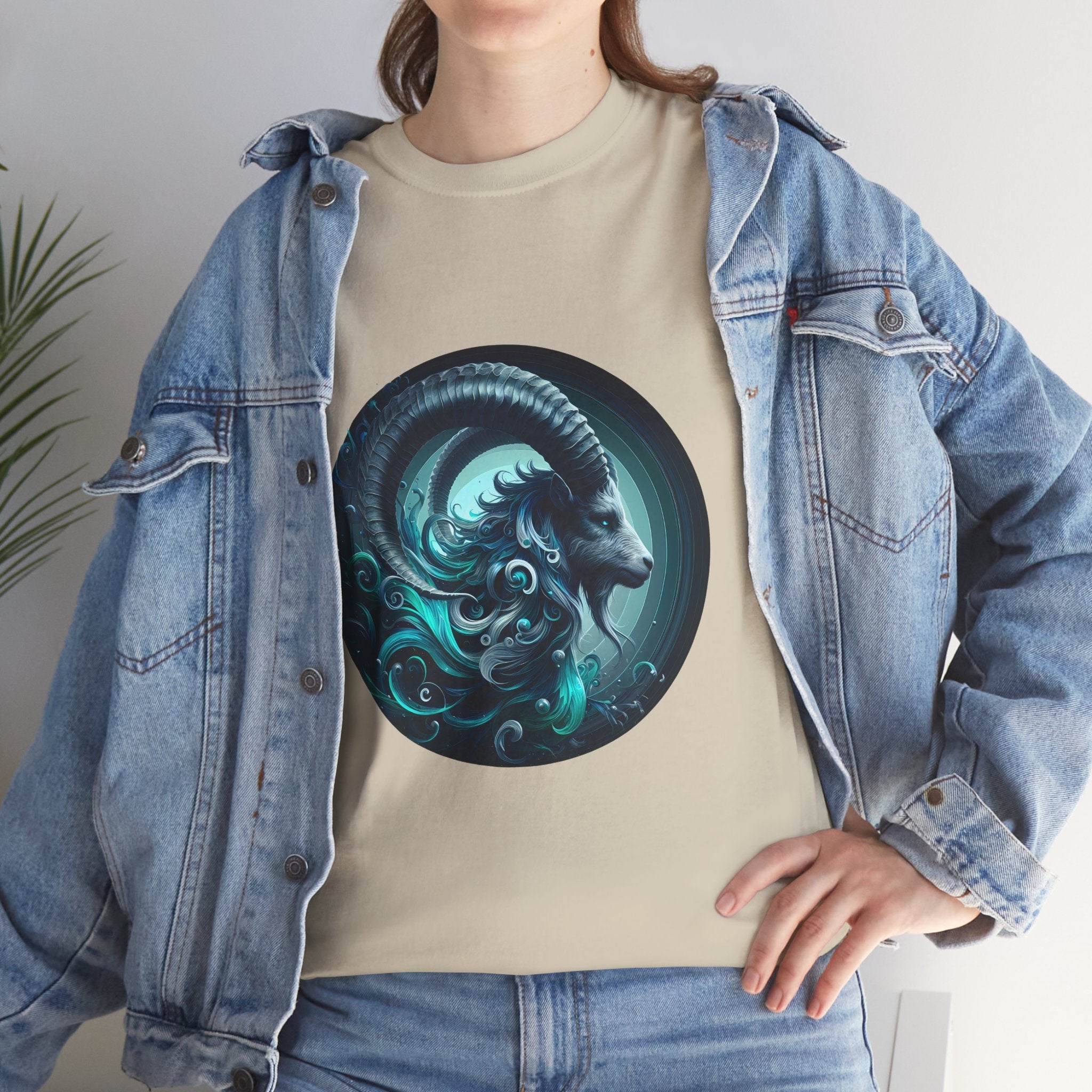 Capricorn Unisex Heavy Cotton Tee, Zodiac Shirt, Astrology Top, Birthday [...] - Doylestreasures