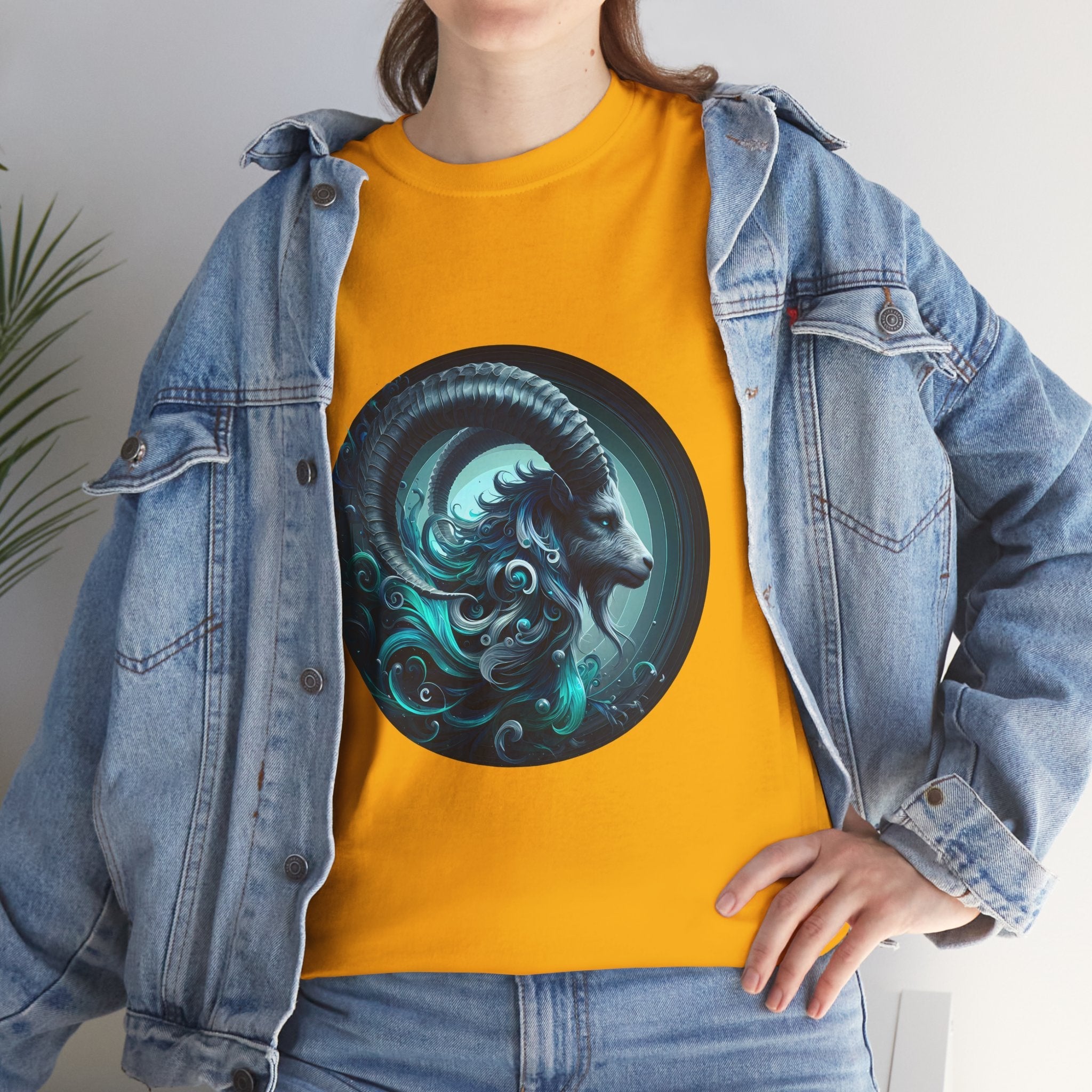 Capricorn Unisex Heavy Cotton Tee, Zodiac Shirt, Astrology Top, Birthday [...] - Doylestreasures