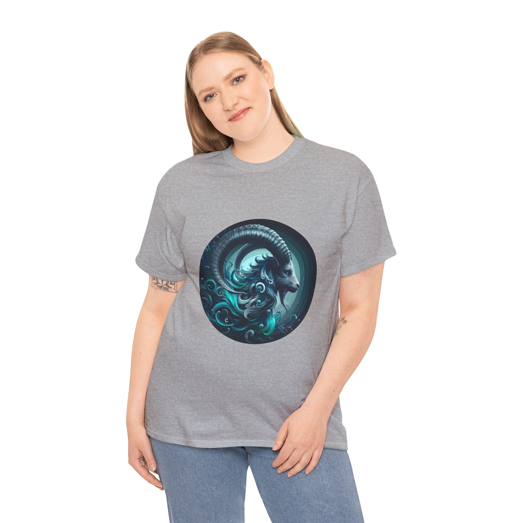 Capricorn Unisex Heavy Cotton Tee, Zodiac Shirt, Astrology Top, Birthday [...] - Doylestreasures