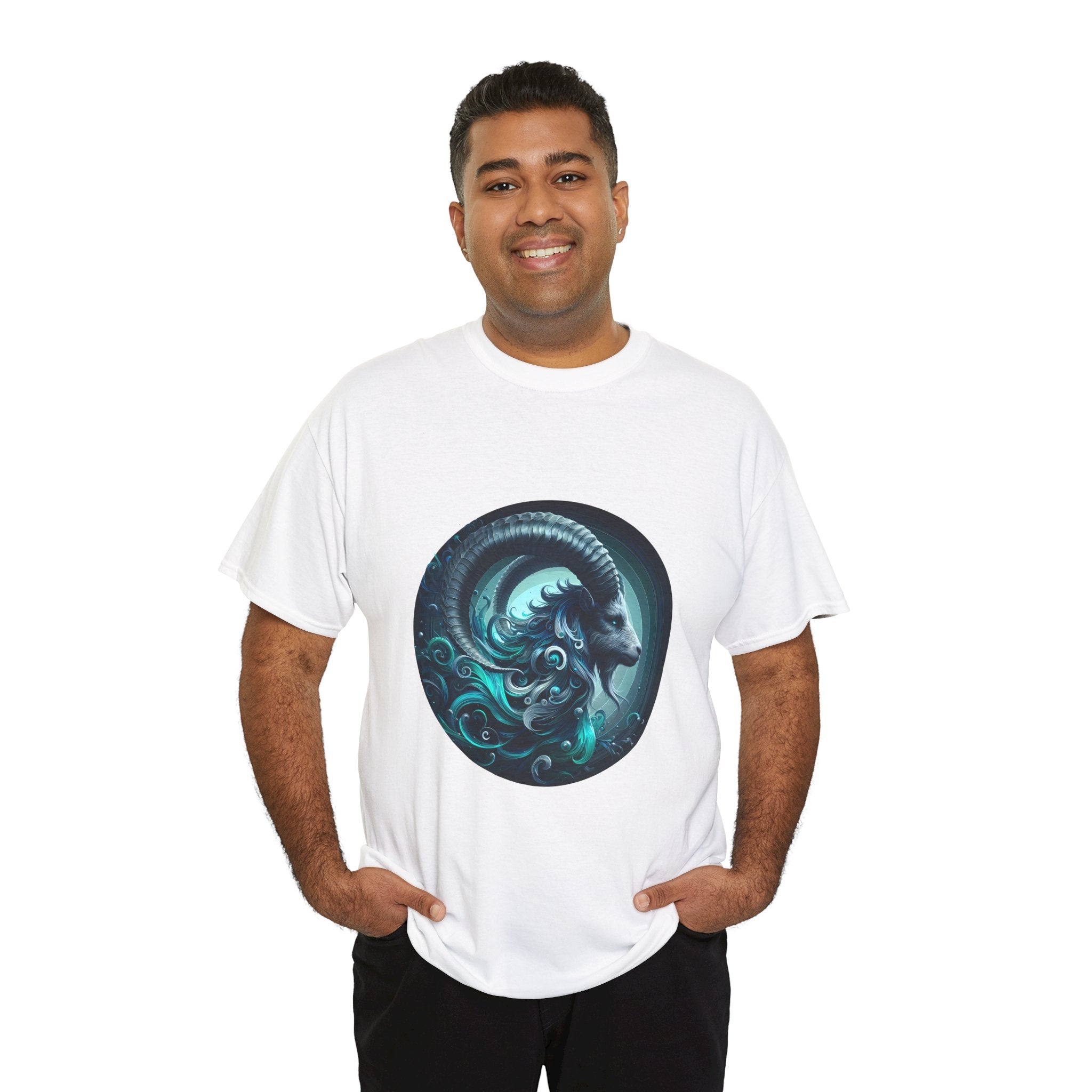 Capricorn Unisex Heavy Cotton Tee, Zodiac Shirt, Astrology Top, Birthday [...] - Doylestreasures