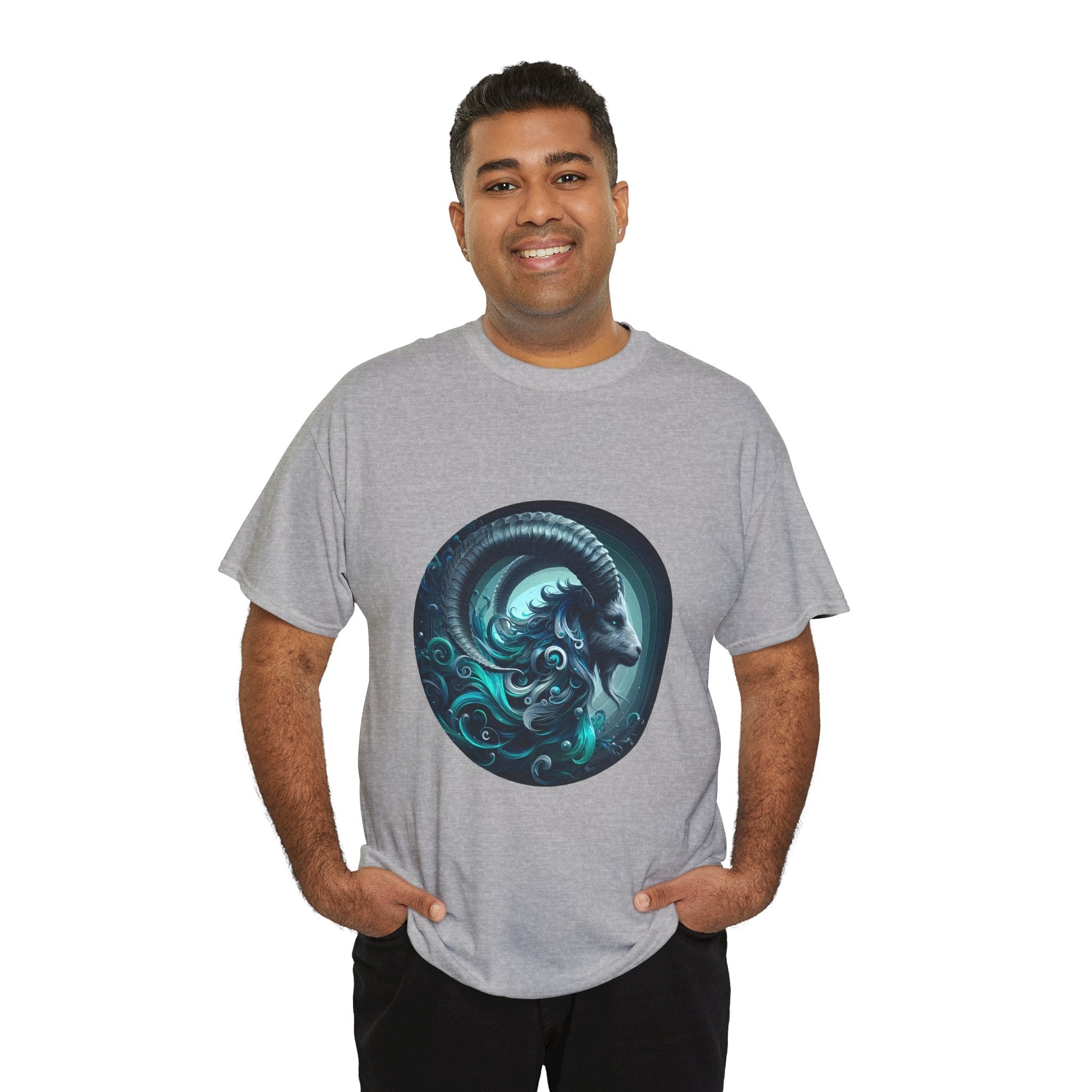 Capricorn Unisex Heavy Cotton Tee, Zodiac Shirt, Astrology Top, Birthday [...] - Doylestreasures