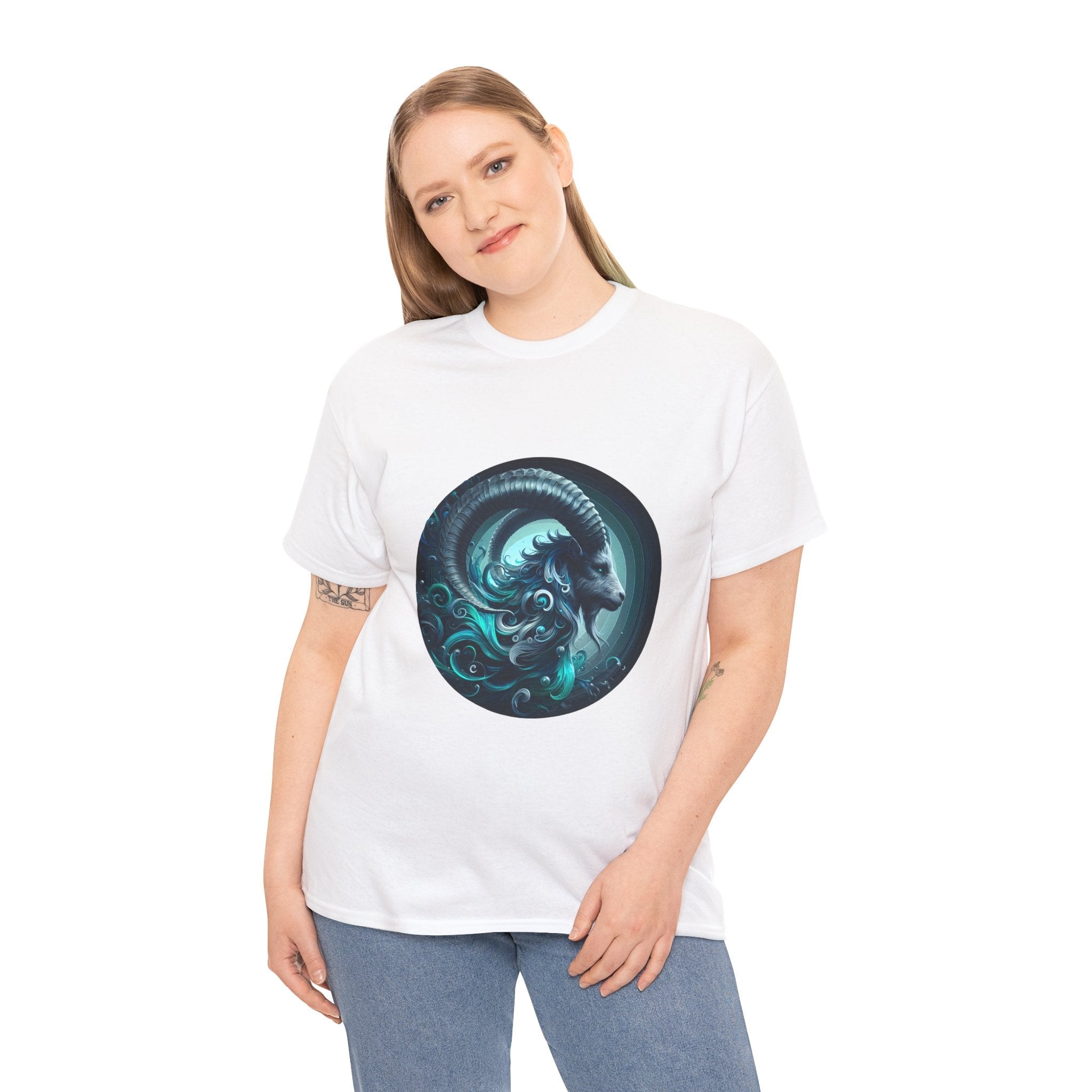 Capricorn Unisex Heavy Cotton Tee, Zodiac Shirt, Astrology Top, Birthday [...] - Doylestreasures