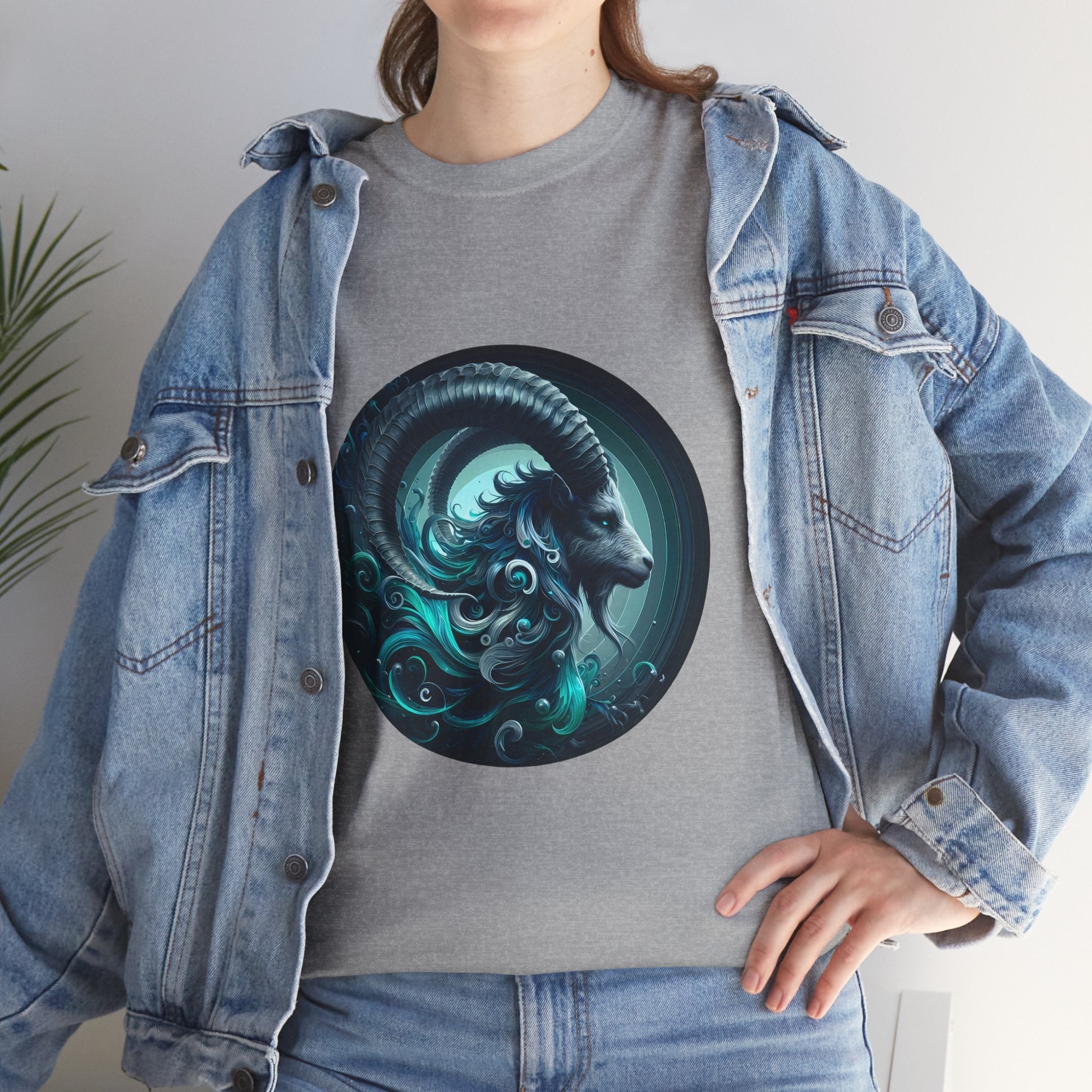 Capricorn Unisex Heavy Cotton Tee, Zodiac Shirt, Astrology Top, Birthday [...] - Doylestreasures
