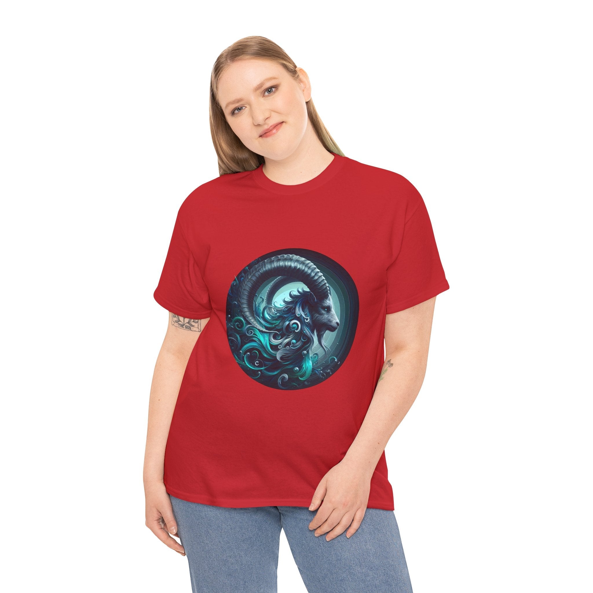 Capricorn Unisex Heavy Cotton Tee, Zodiac Shirt, Astrology Top, Birthday [...] - Doylestreasures
