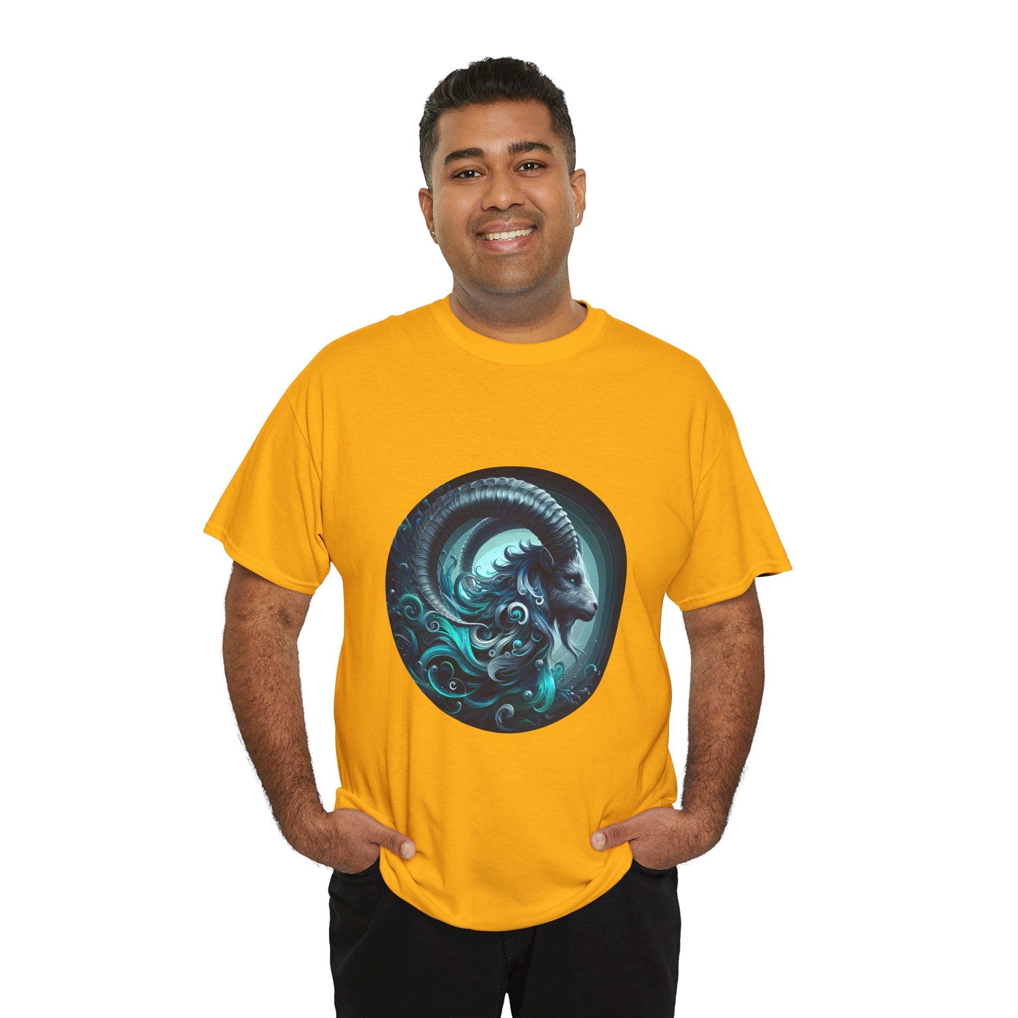 Capricorn Unisex Heavy Cotton Tee, Zodiac Shirt, Astrology Top, Birthday [...] - Doylestreasures