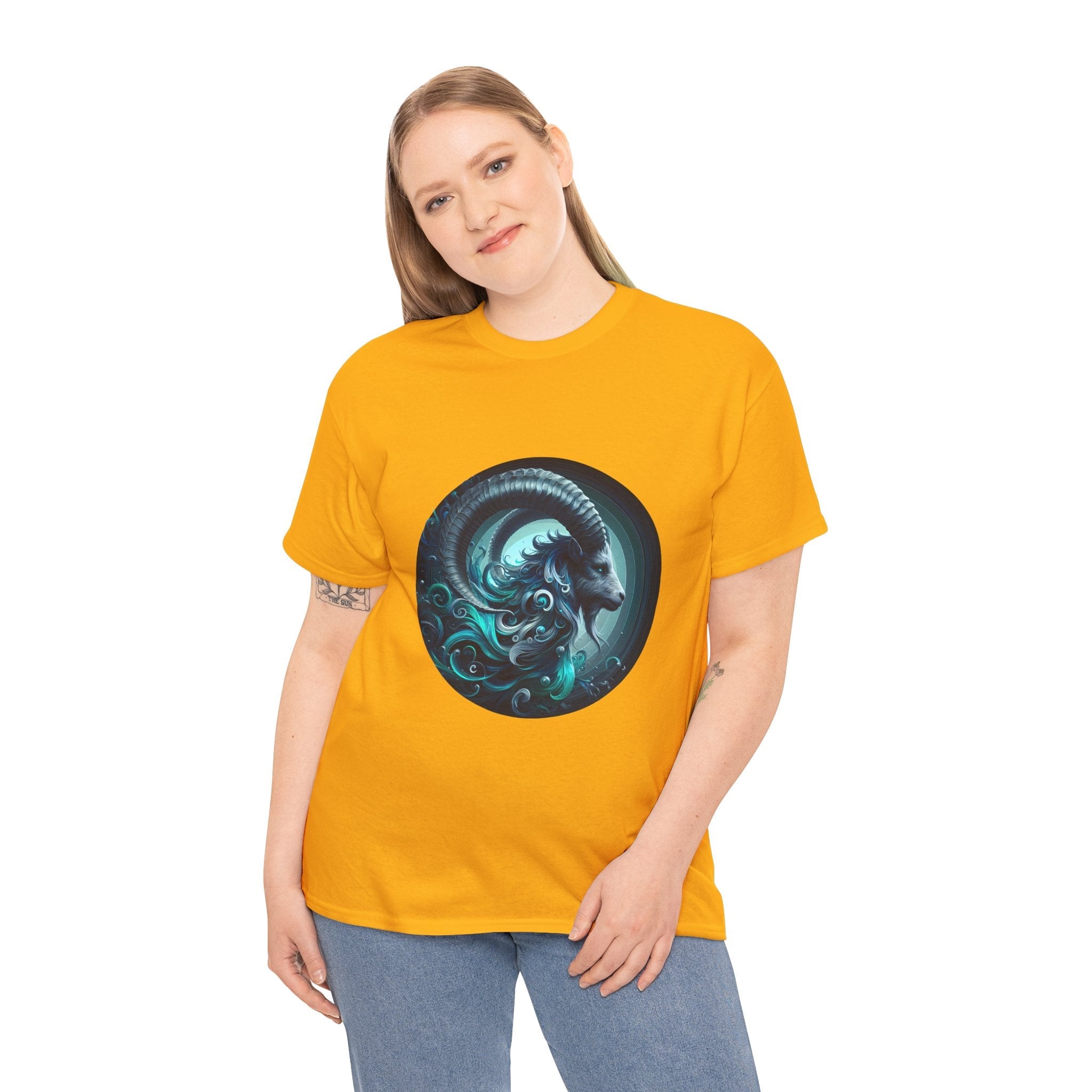 Capricorn Unisex Heavy Cotton Tee, Zodiac Shirt, Astrology Top, Birthday [...] - Doylestreasures
