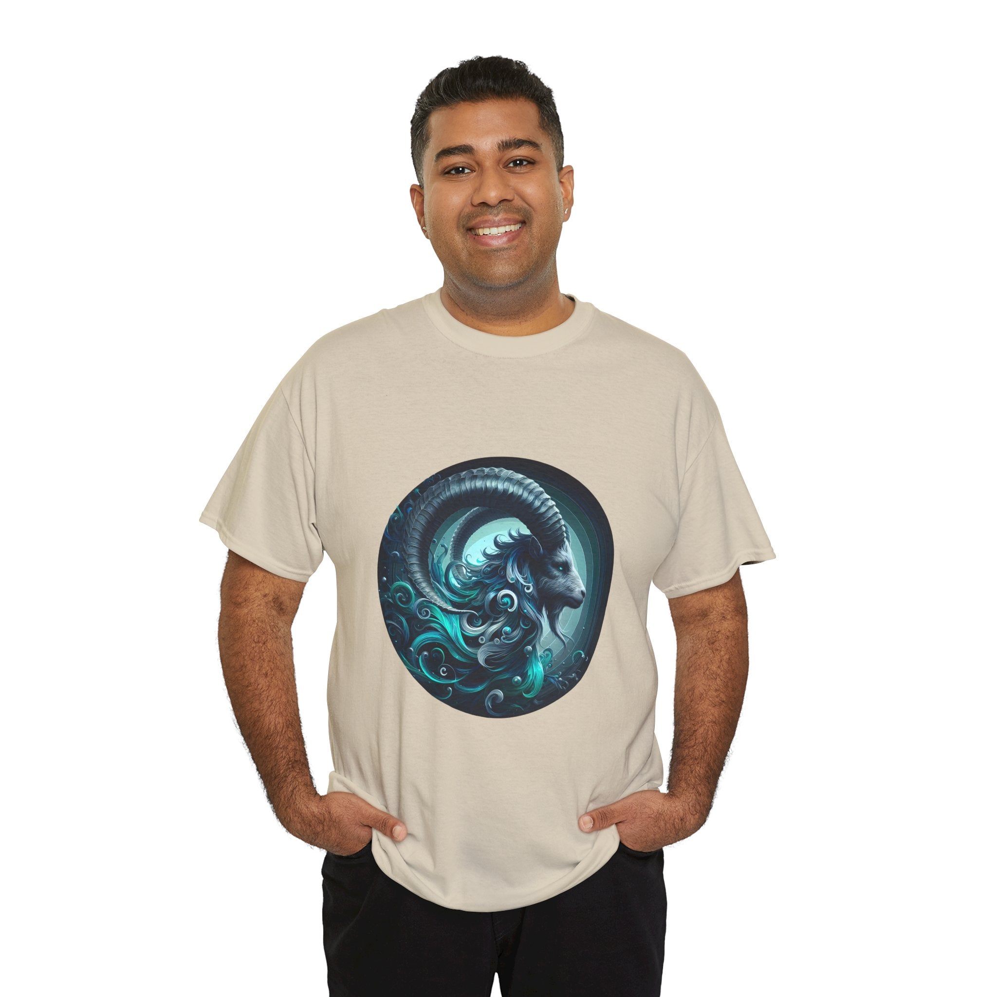 Capricorn Unisex Heavy Cotton Tee, Zodiac Shirt, Astrology Top, Birthday [...] - Doylestreasures