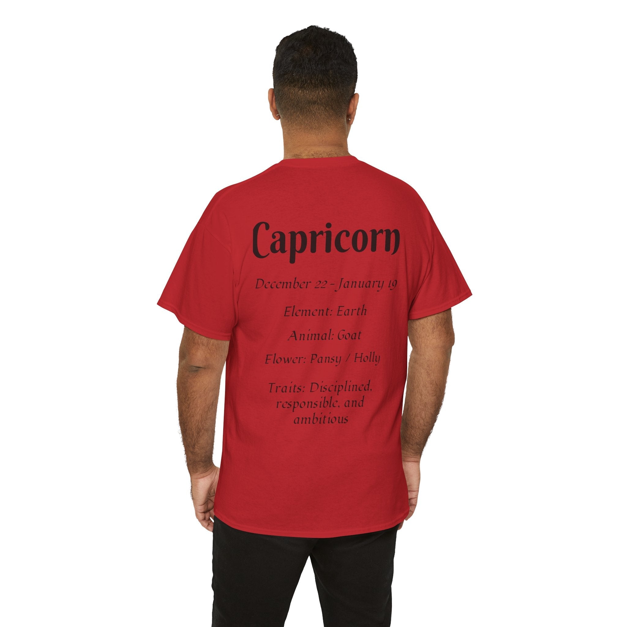 Capricorn Unisex Heavy Cotton Tee, Zodiac Shirt, Astrology Top, Birthday [...] - Doylestreasures