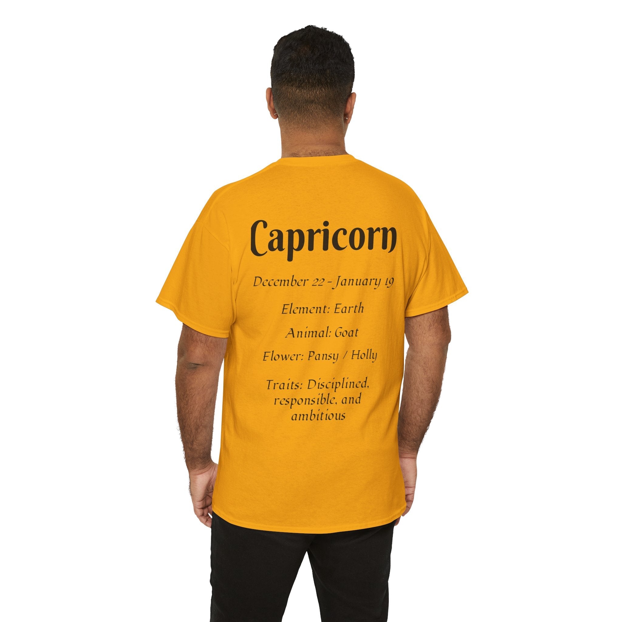 Capricorn Unisex Heavy Cotton Tee, Zodiac Shirt, Astrology Top, Birthday [...] - Doylestreasures