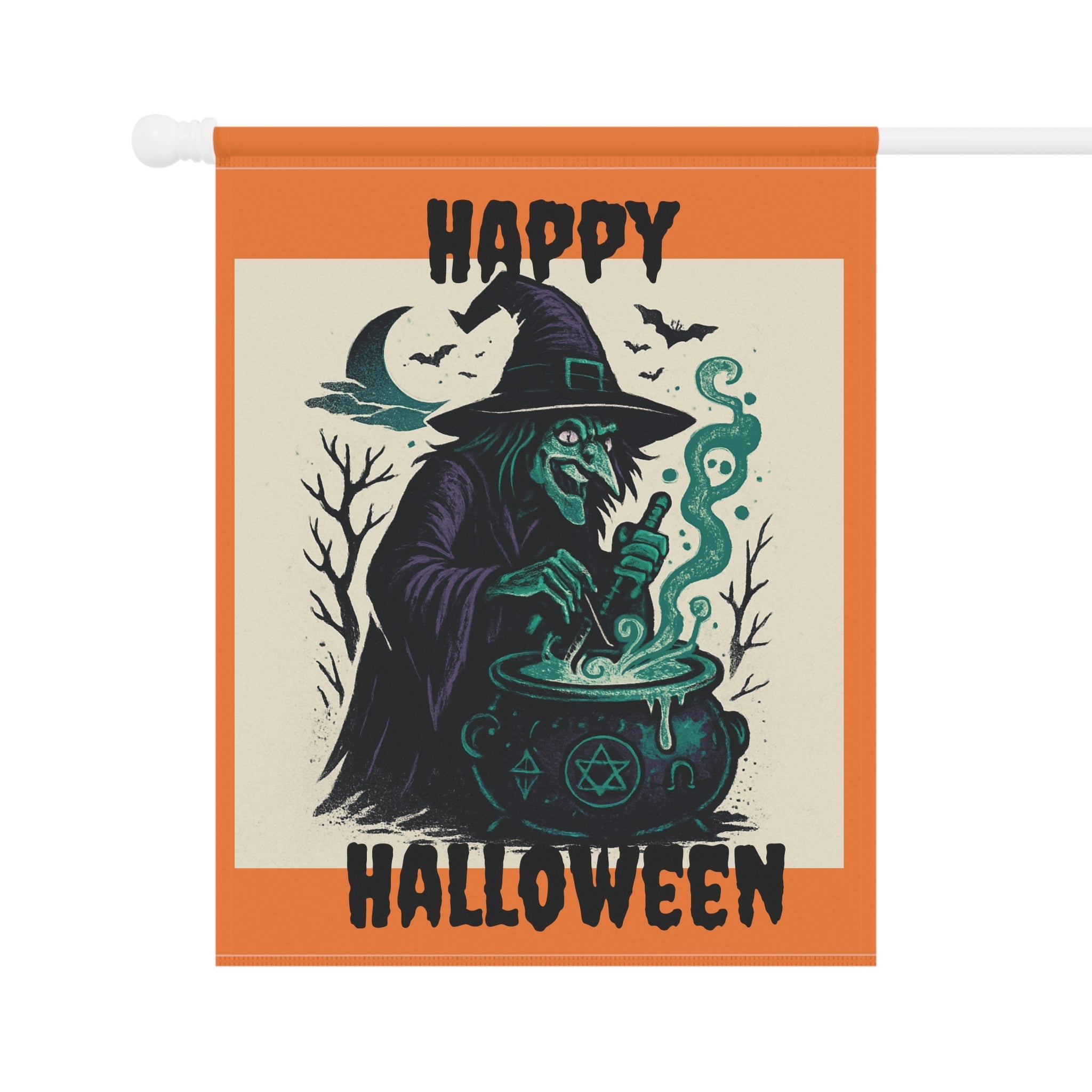 Halloween Garden Banner, Witch Decor, Spooky Yard Flag, Autumn Outdoor [...] - Doylestreasures