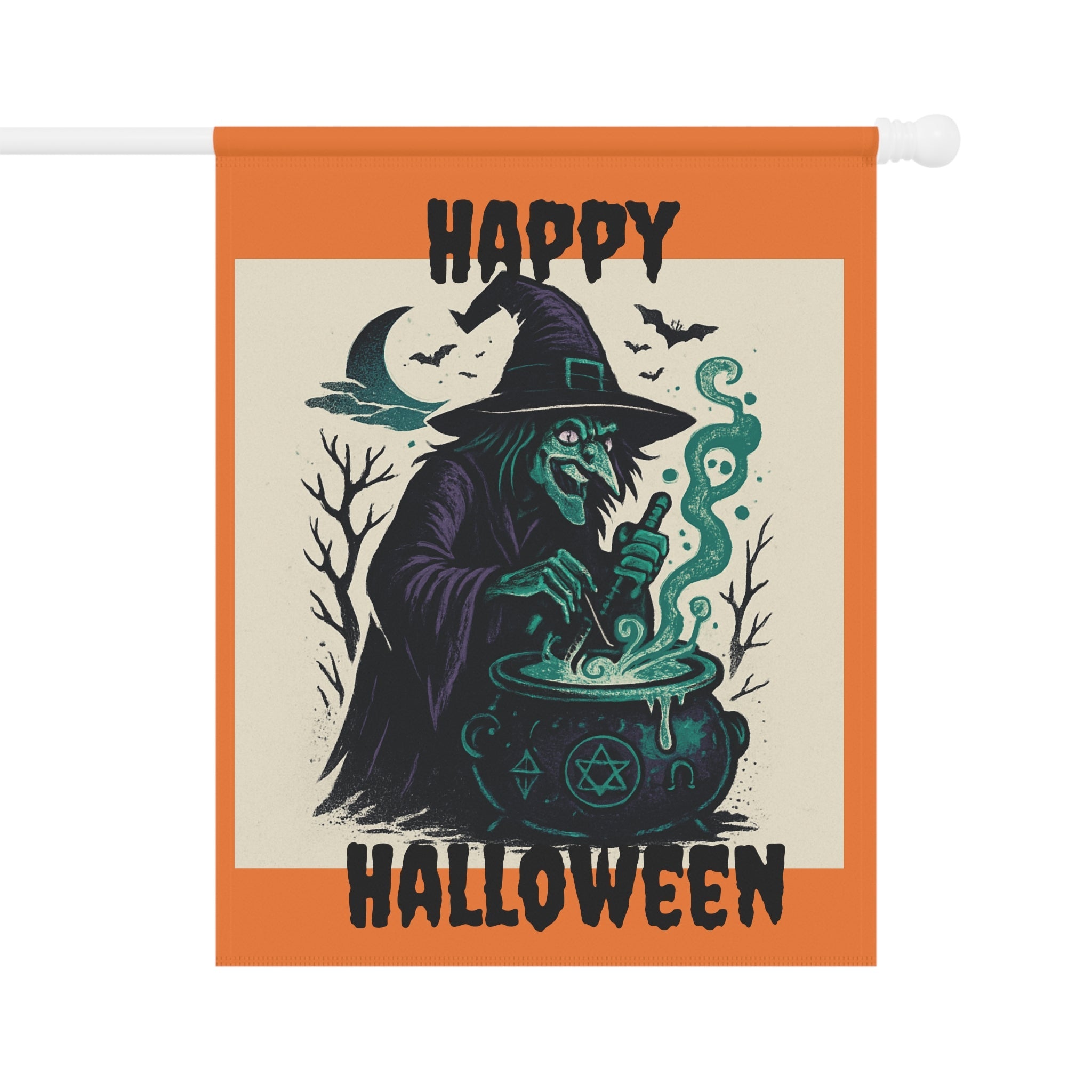 Halloween Garden Banner, Witch Decor, Spooky Yard Flag, Autumn Outdoor [...] - Doylestreasures