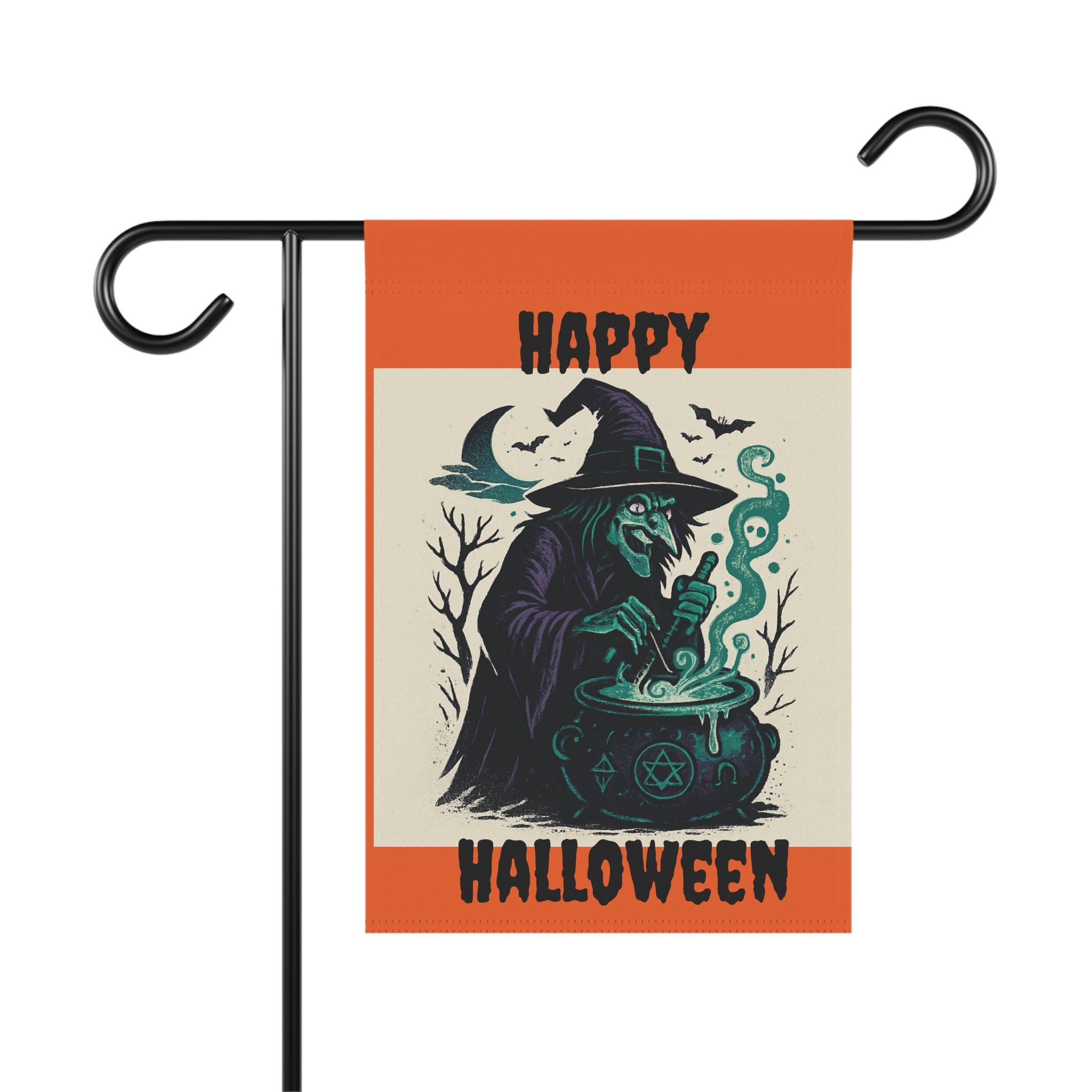Halloween Garden Banner, Witch Decor, Spooky Yard Flag, Autumn Outdoor [...] - Doylestreasures