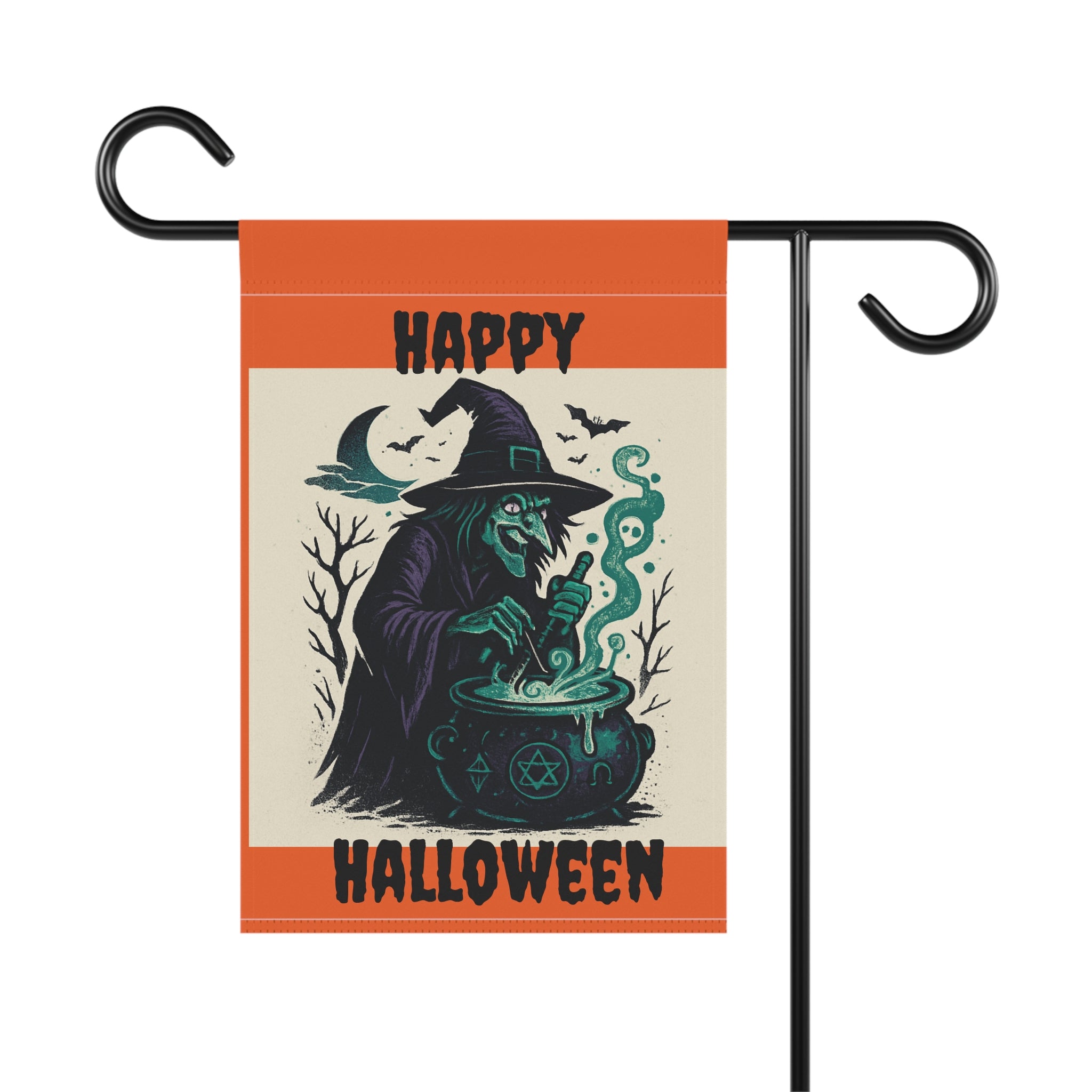 Halloween Garden Banner, Witch Decor, Spooky Yard Flag, Autumn Outdoor [...] - Doylestreasures