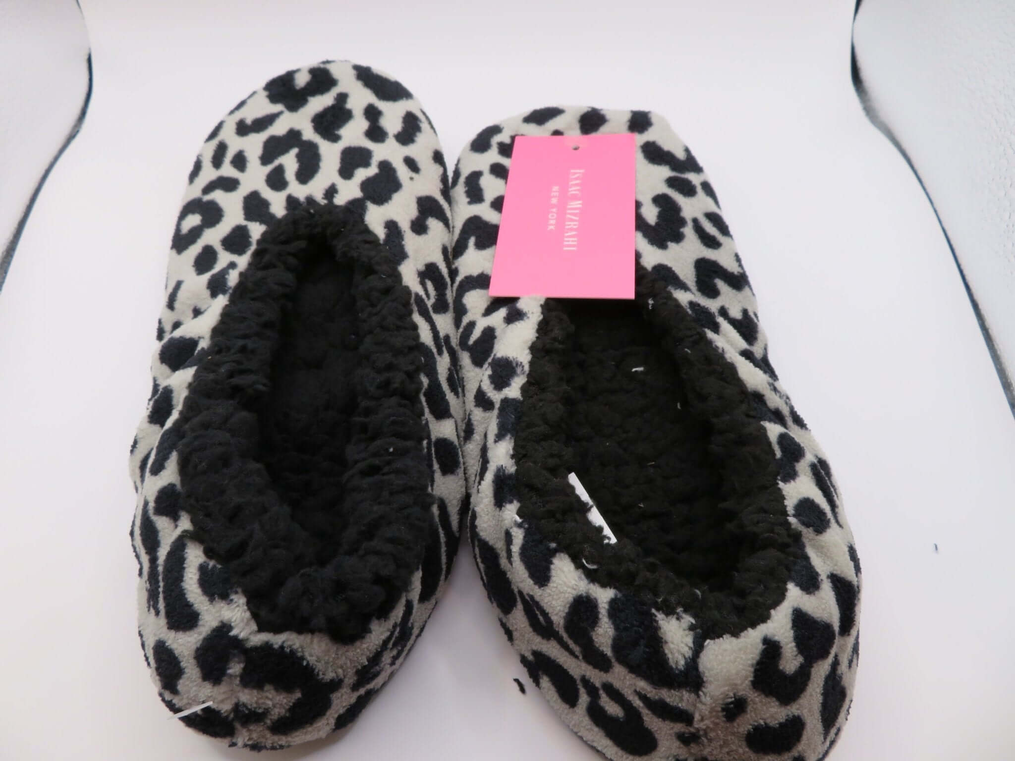 Isaac Mizrahi Leopard Sherpa Lined Slippers Doylestreasures