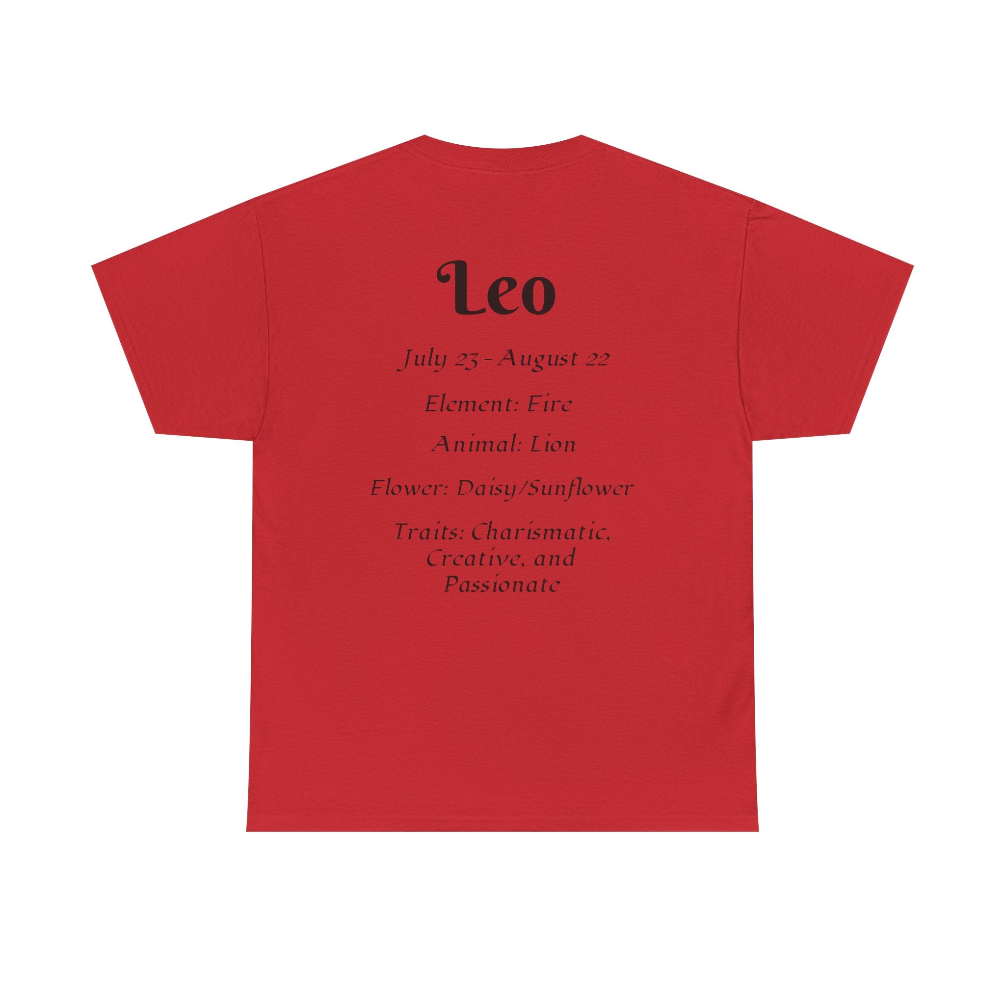 Leo Zodiac Tee, Astrology Shirt, Unisex Heavy Cotton Tee, Birthday Gift, [...] - Doylestreasures