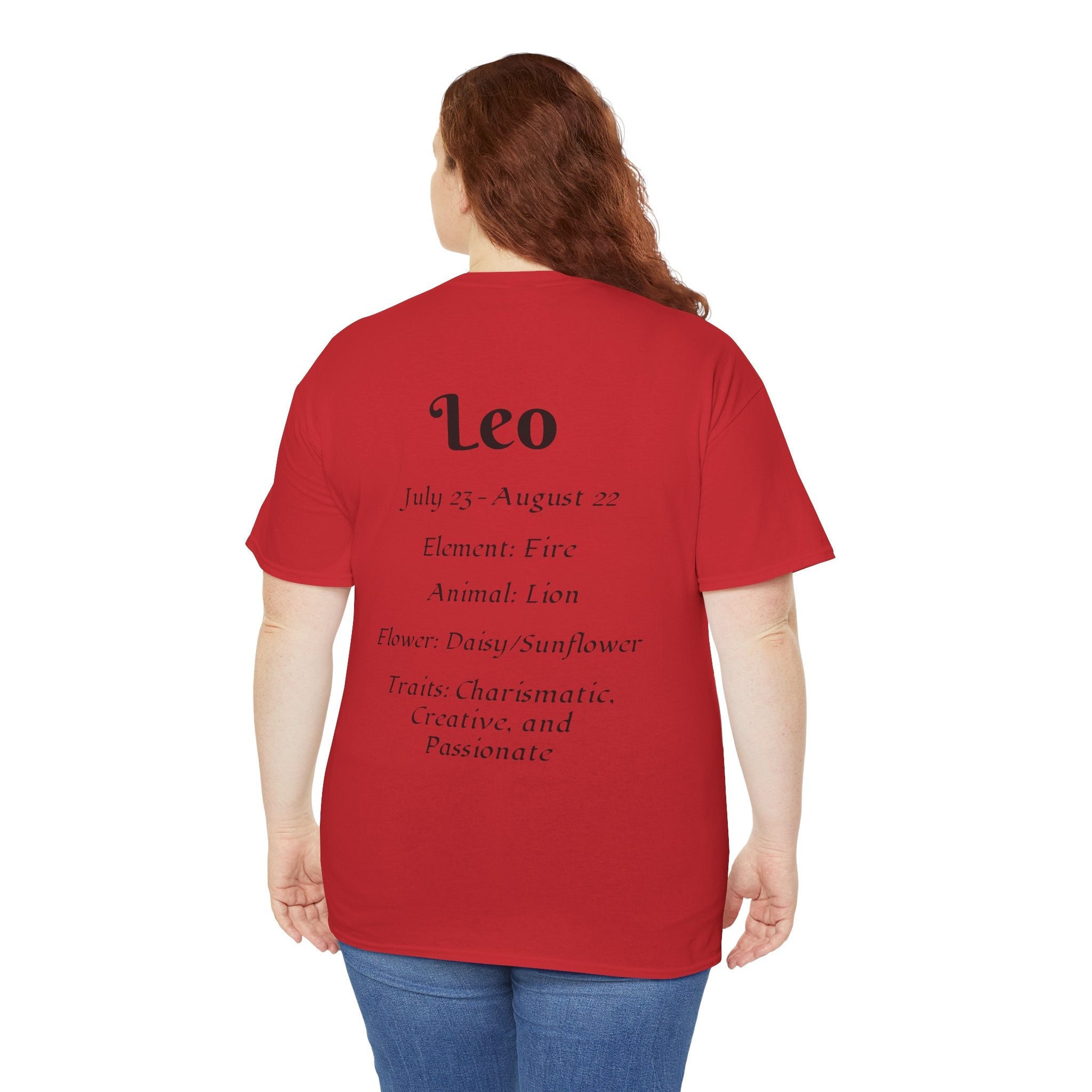 Leo Zodiac Tee, Astrology Shirt, Unisex Heavy Cotton Tee, Birthday Gift, [...] - Doylestreasures