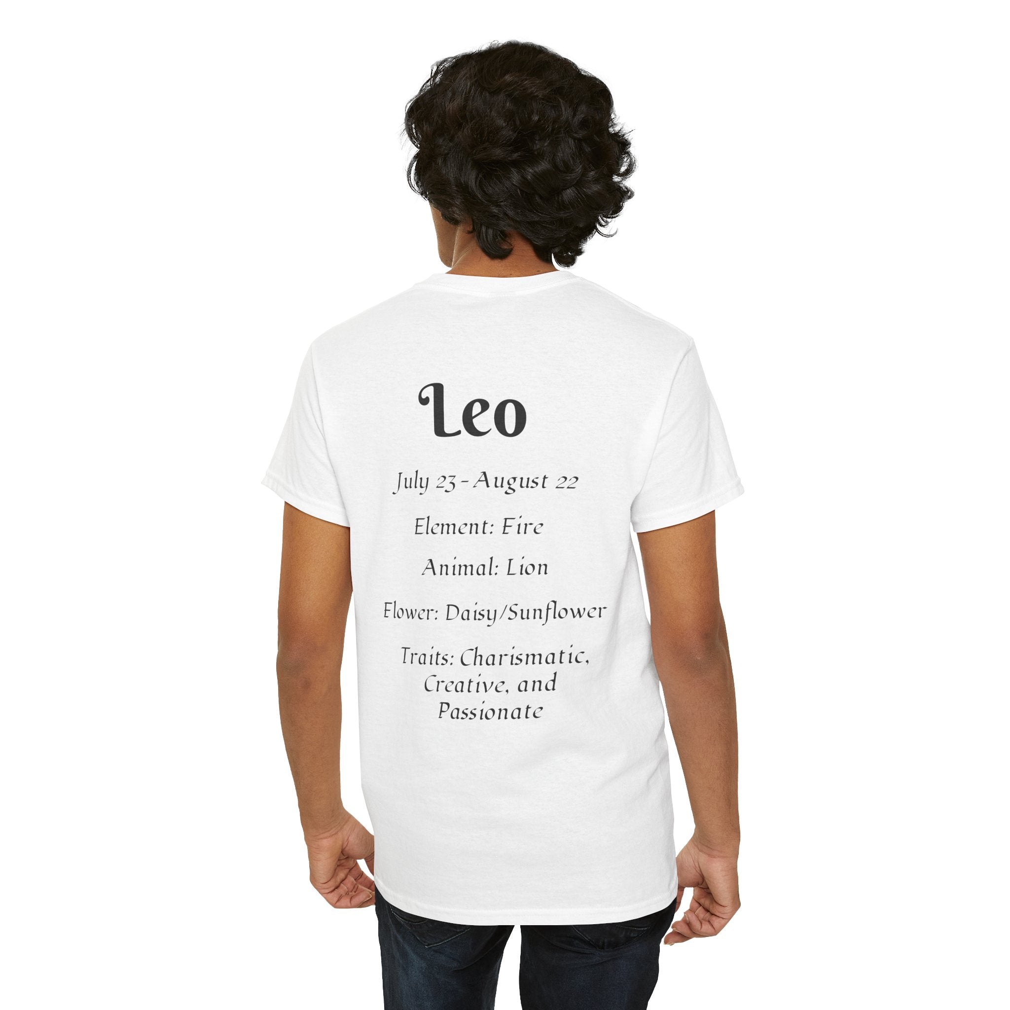 Leo Zodiac Tee, Astrology Shirt, Unisex Heavy Cotton Tee, Birthday Gift, [...] - Doylestreasures