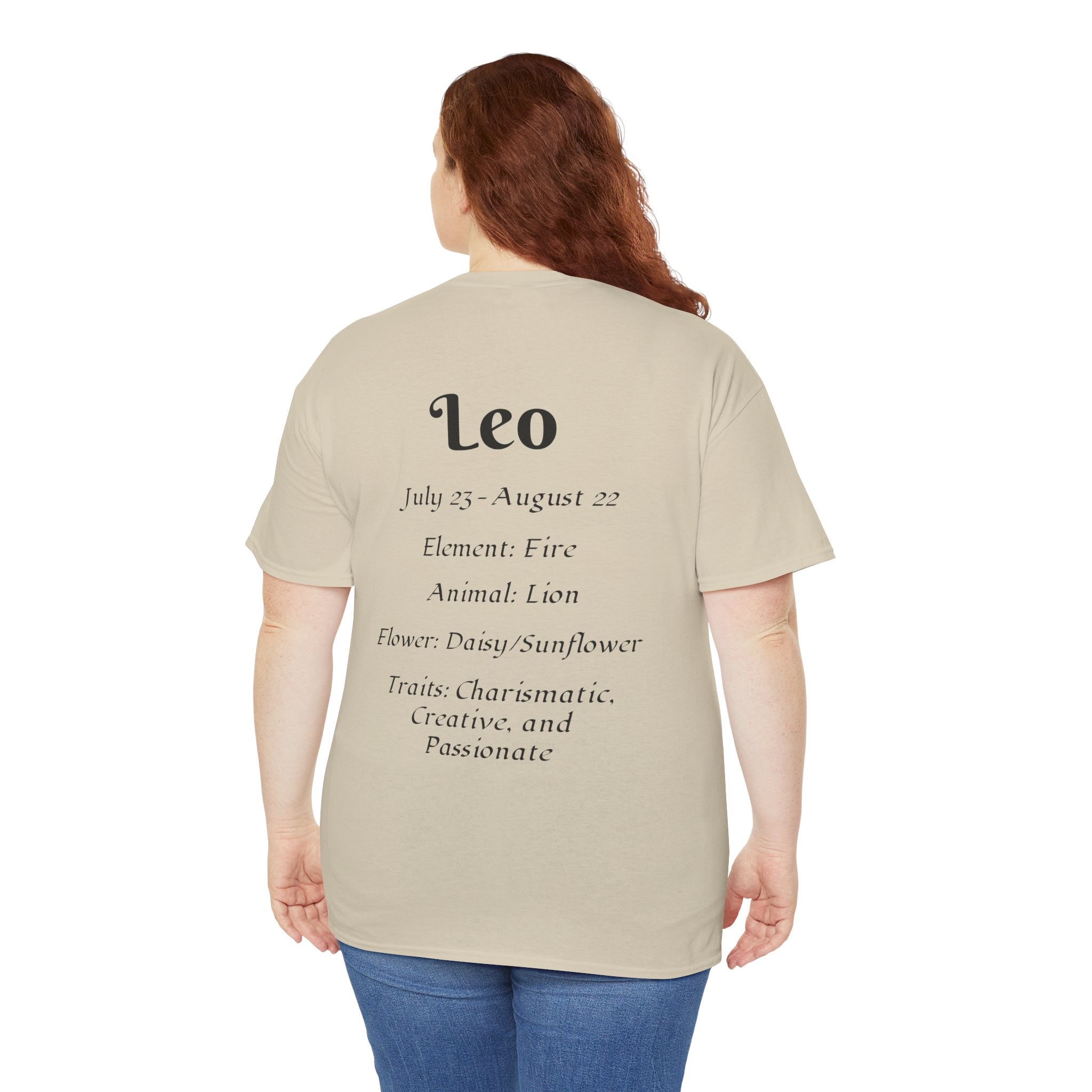 Leo Zodiac Tee, Astrology Shirt, Unisex Heavy Cotton Tee, Birthday Gift, [...] - Doylestreasures