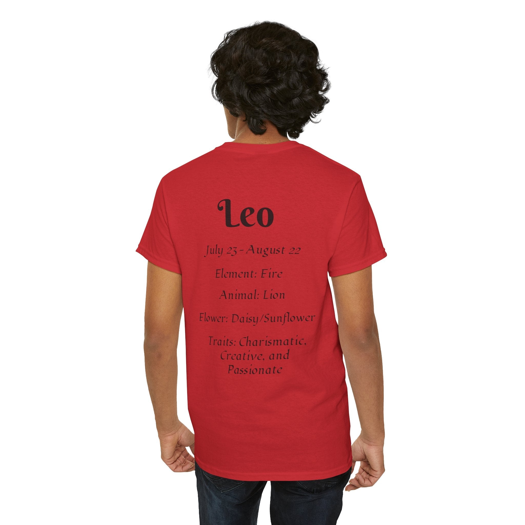 Leo Zodiac Tee, Astrology Shirt, Unisex Heavy Cotton Tee, Birthday Gift, [...] - Doylestreasures