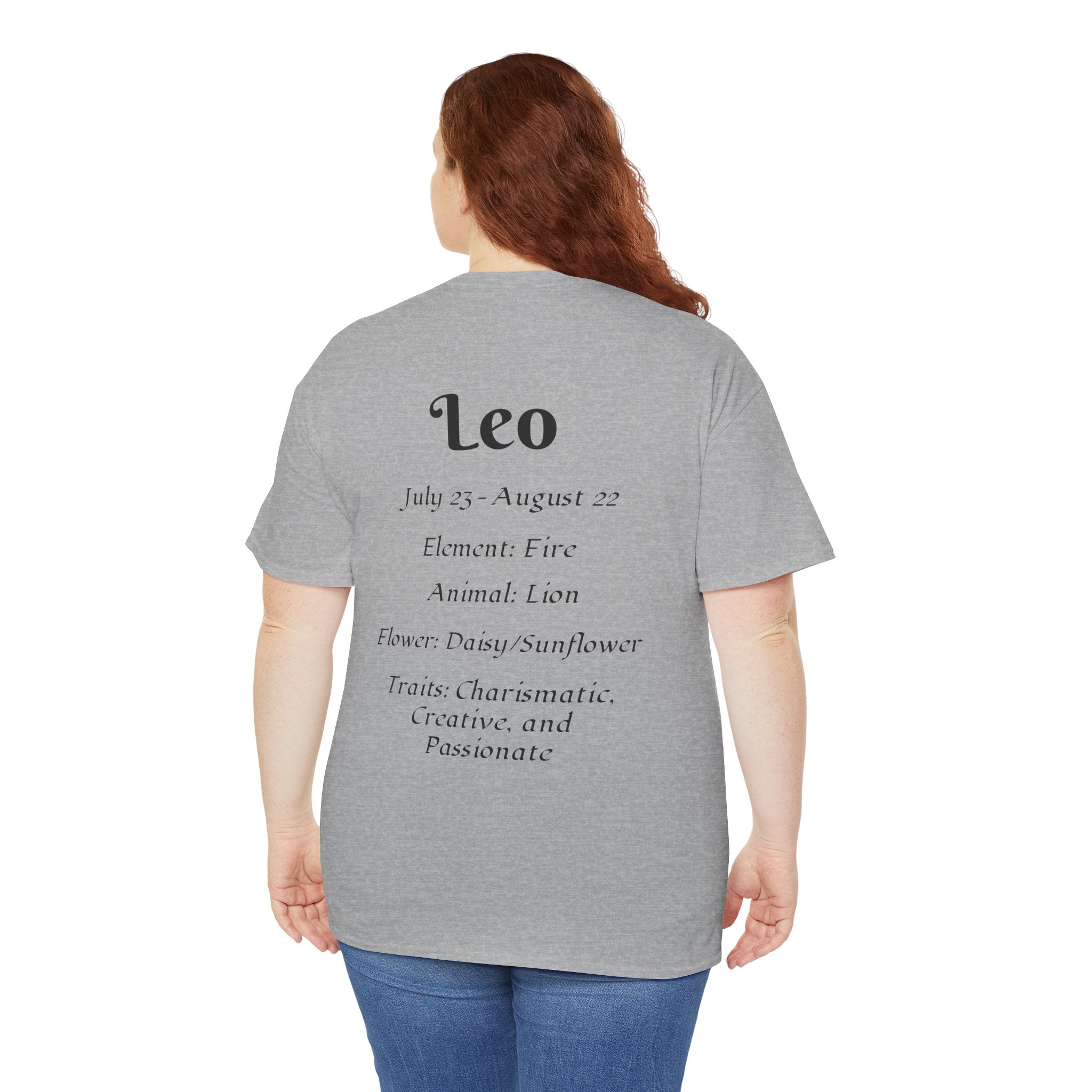 Leo Zodiac Tee, Astrology Shirt, Unisex Heavy Cotton Tee, Birthday Gift, [...] - Doylestreasures