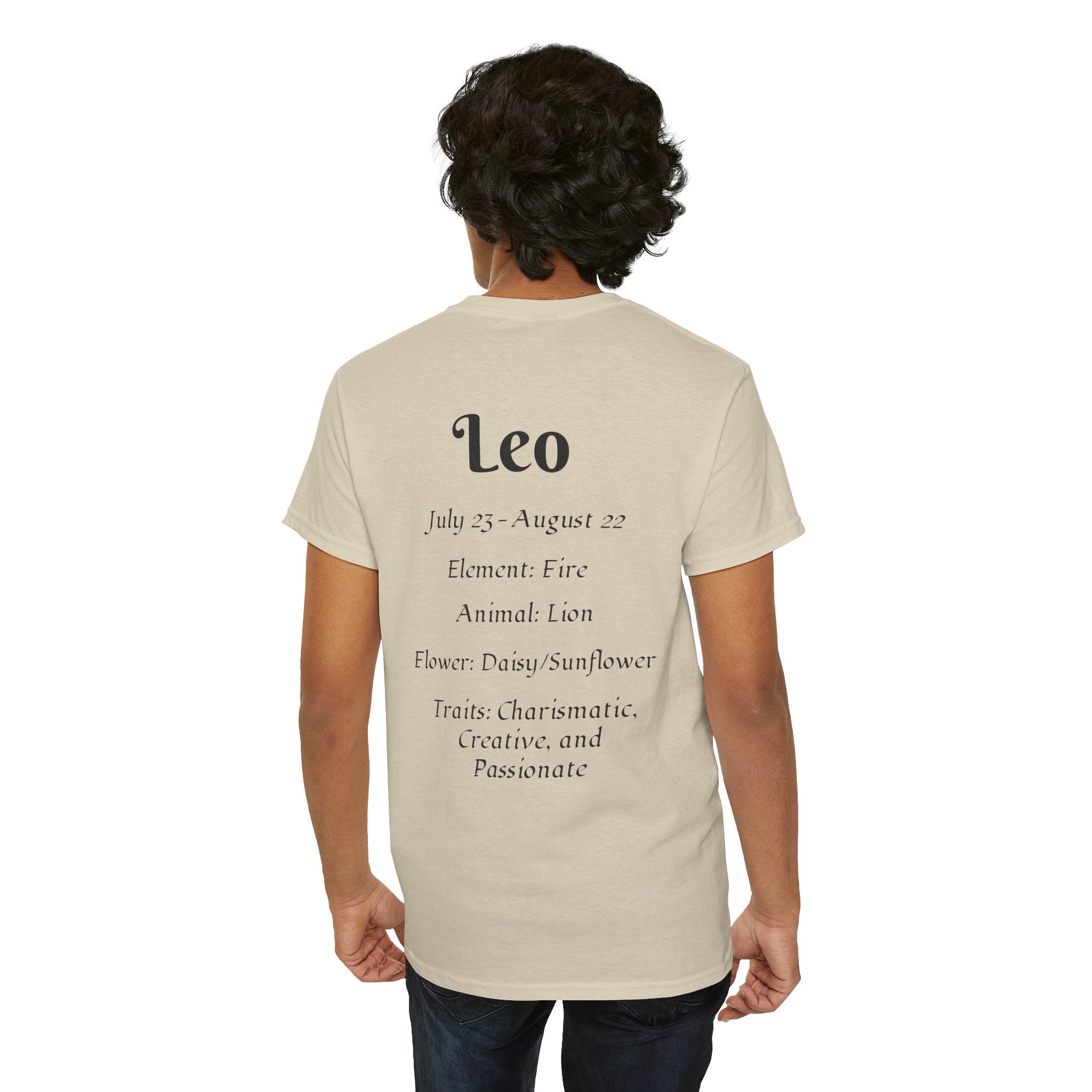 Leo Zodiac Tee, Astrology Shirt, Unisex Heavy Cotton Tee, Birthday Gift, [...] - Doylestreasures
