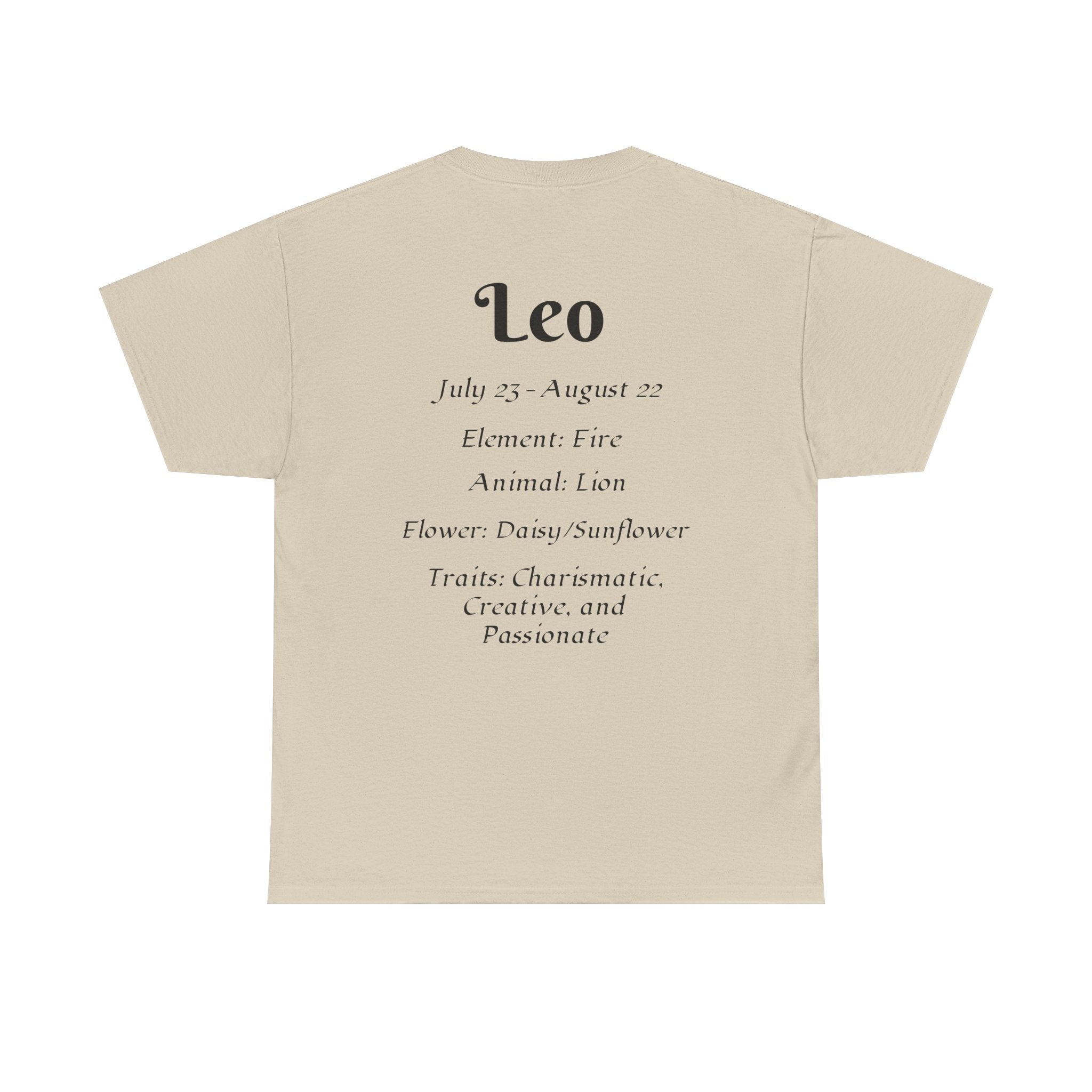 Leo Zodiac Tee, Astrology Shirt, Unisex Heavy Cotton Tee, Birthday Gift, [...] - Doylestreasures