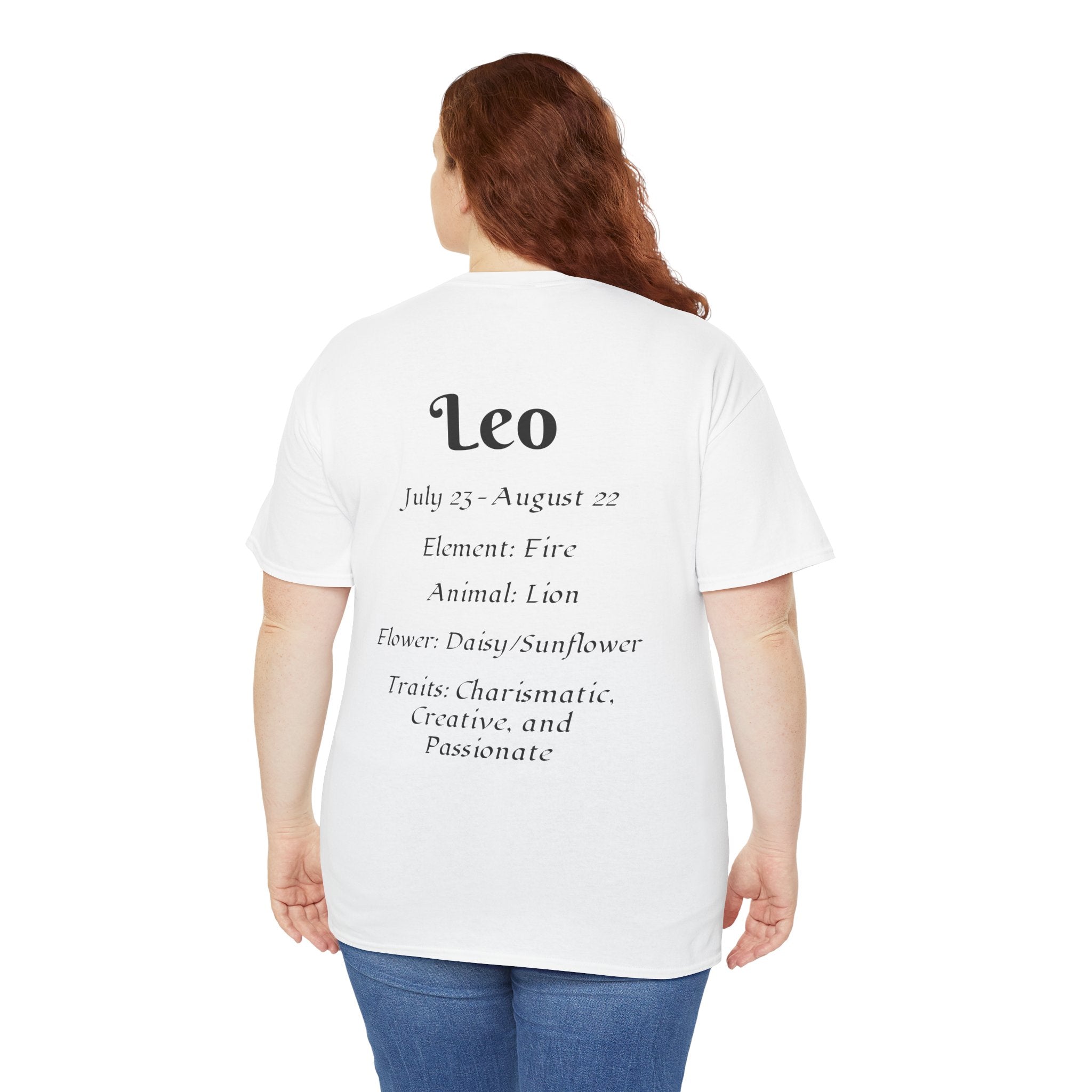 Leo Zodiac Tee, Astrology Shirt, Unisex Heavy Cotton Tee, Birthday Gift, [...] - Doylestreasures