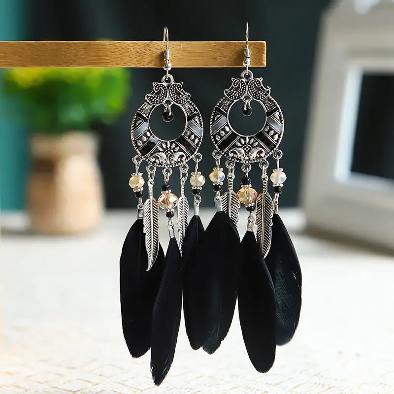 Long Feather Earrings - Doylestreasures