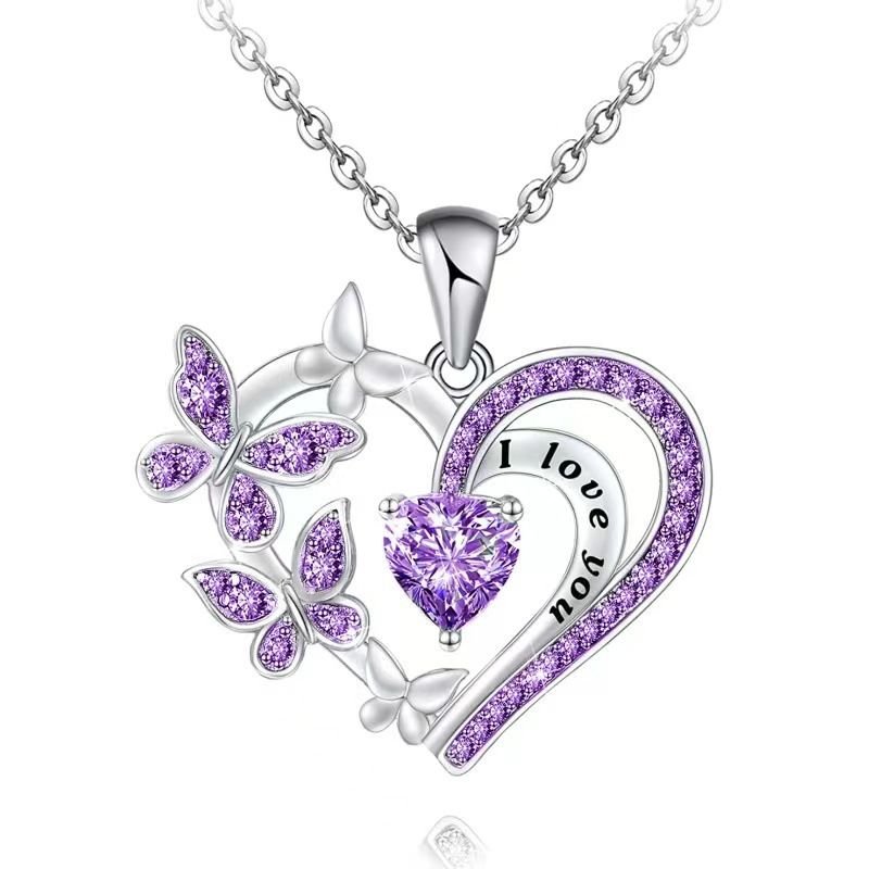 Love Butterfly Necklace New Year's Gift For Your Lover For Your Friend - Doylestreasures