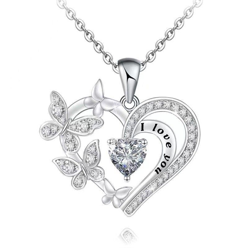 Love Butterfly Necklace New Year's Gift For Your Lover For Your Friend - Doylestreasures