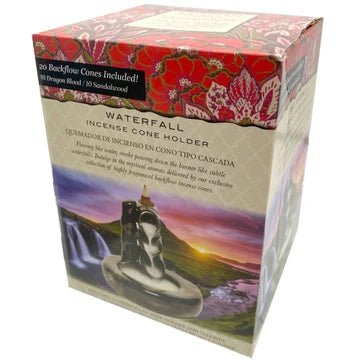 Medium Waterfall Incense Cone Holder with 20 Incense Cones - Doylestreasures