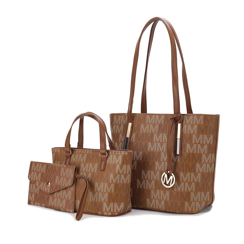 MKF Collection Aylet M Tote with Mini Handbag and Wristlet Pouch by Mia k - Doylestreasures