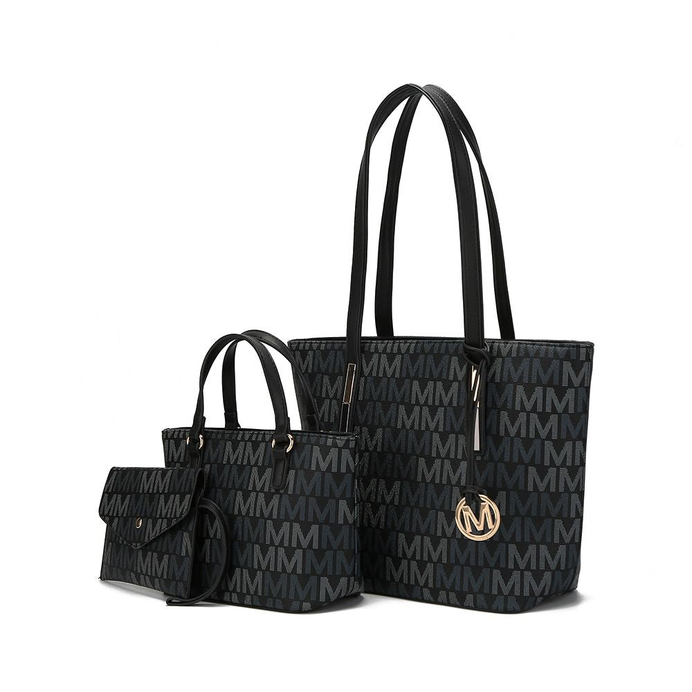 MKF Collection Aylet M Tote with Mini Handbag and Wristlet Pouch by Mia k - Doylestreasures