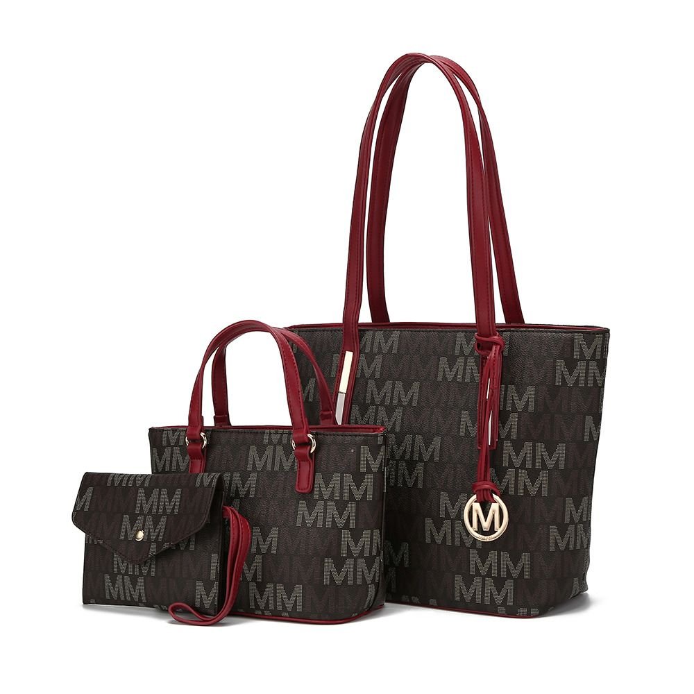 MKF Collection Aylet M Tote with Mini Handbag and Wristlet Pouch by Mia k - Doylestreasures