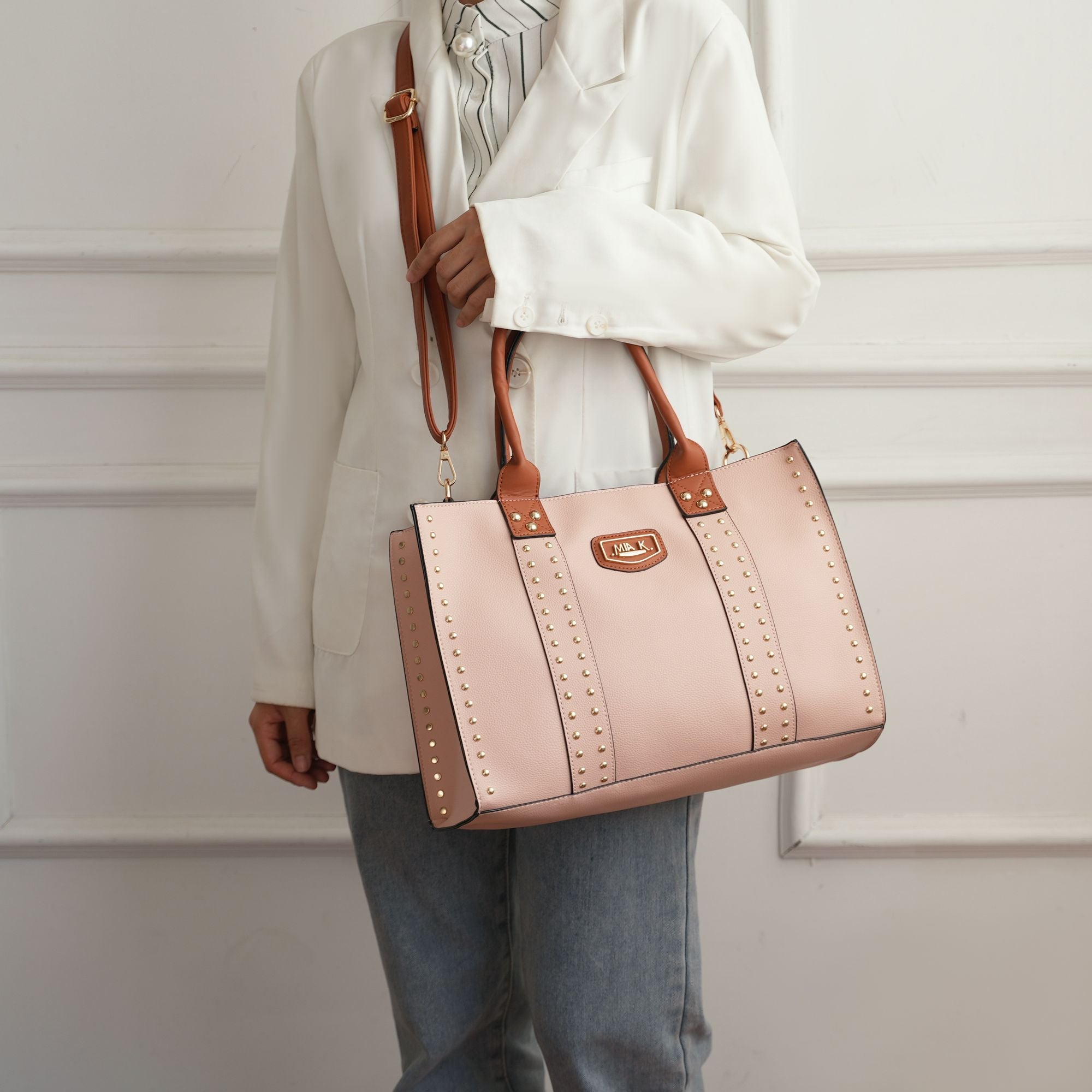 MKF Collection Davina Tote Handbag with wallet Vegan Leather Crossover(Inspired) - Doylestreasures