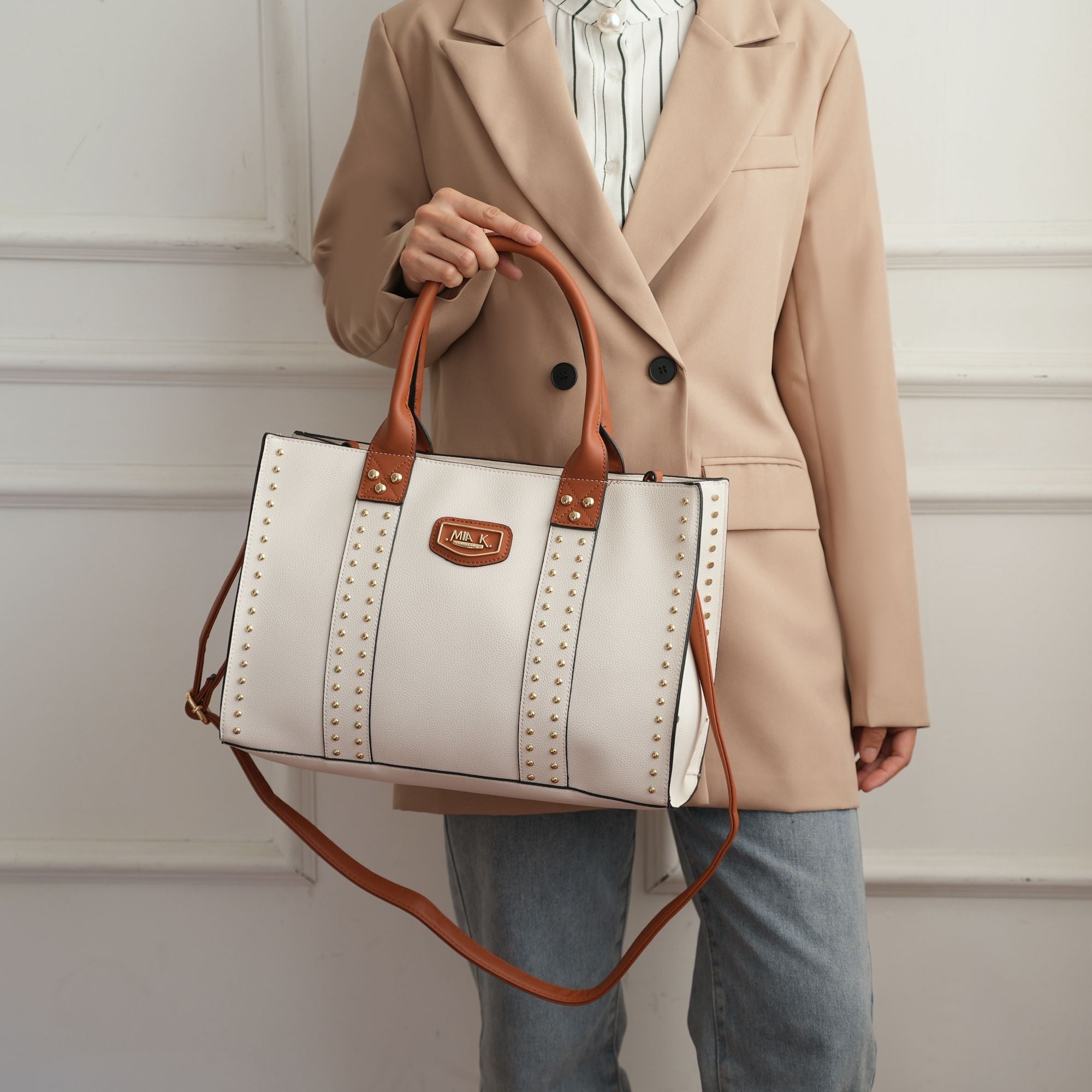 MKF Collection Davina Tote Handbag with wallet Vegan Leather Crossover(Inspired) - Doylestreasures