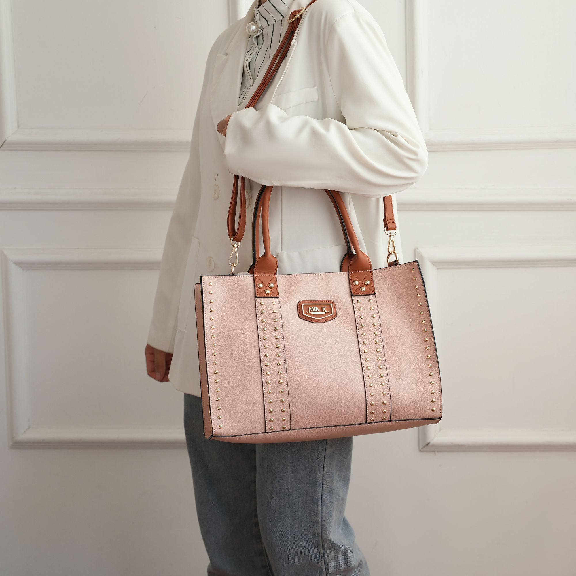 MKF Collection Davina Tote Handbag with wallet Vegan Leather Crossover(Inspired) - Doylestreasures
