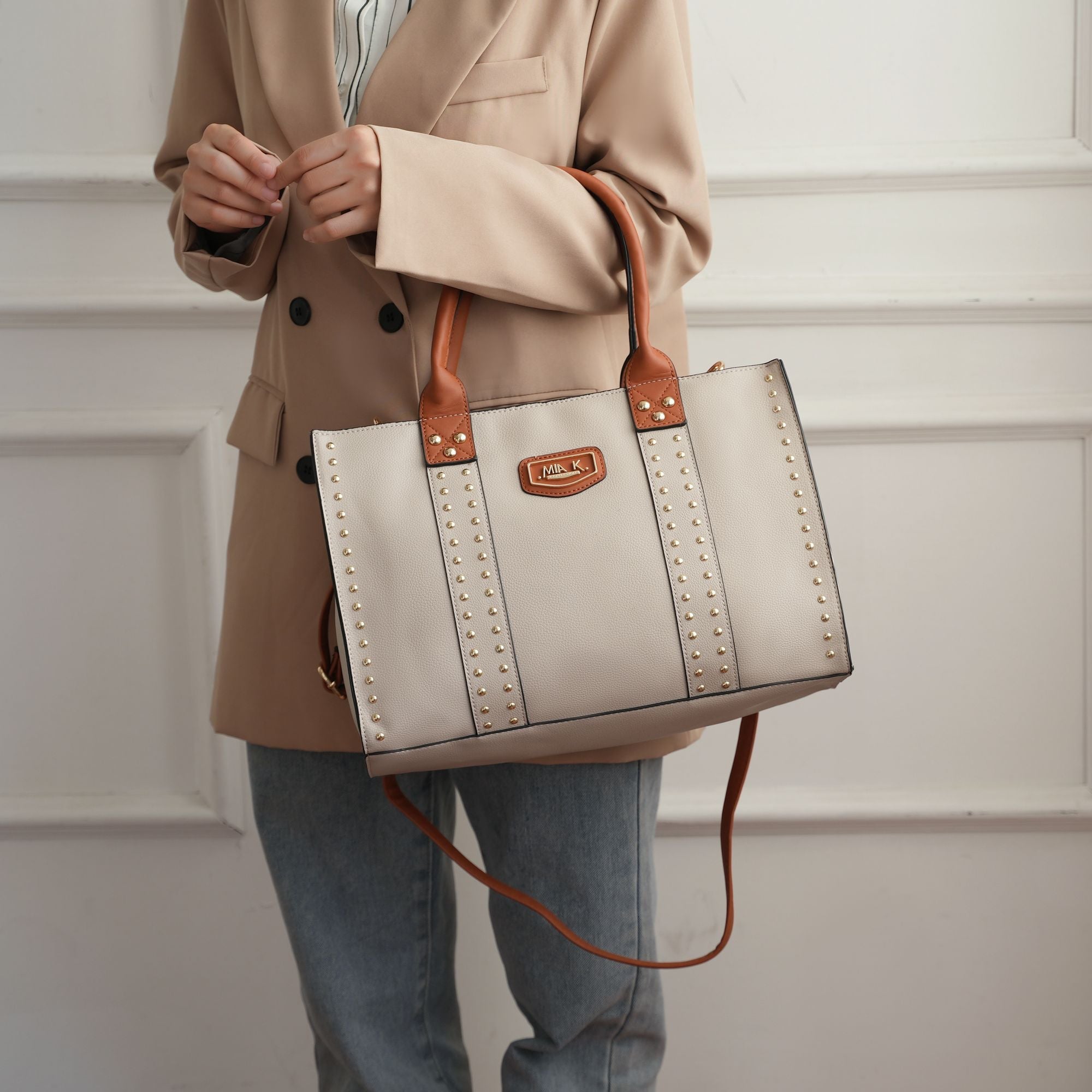 MKF Collection Davina Tote Handbag with wallet Vegan Leather Crossover(Inspired) - Doylestreasures
