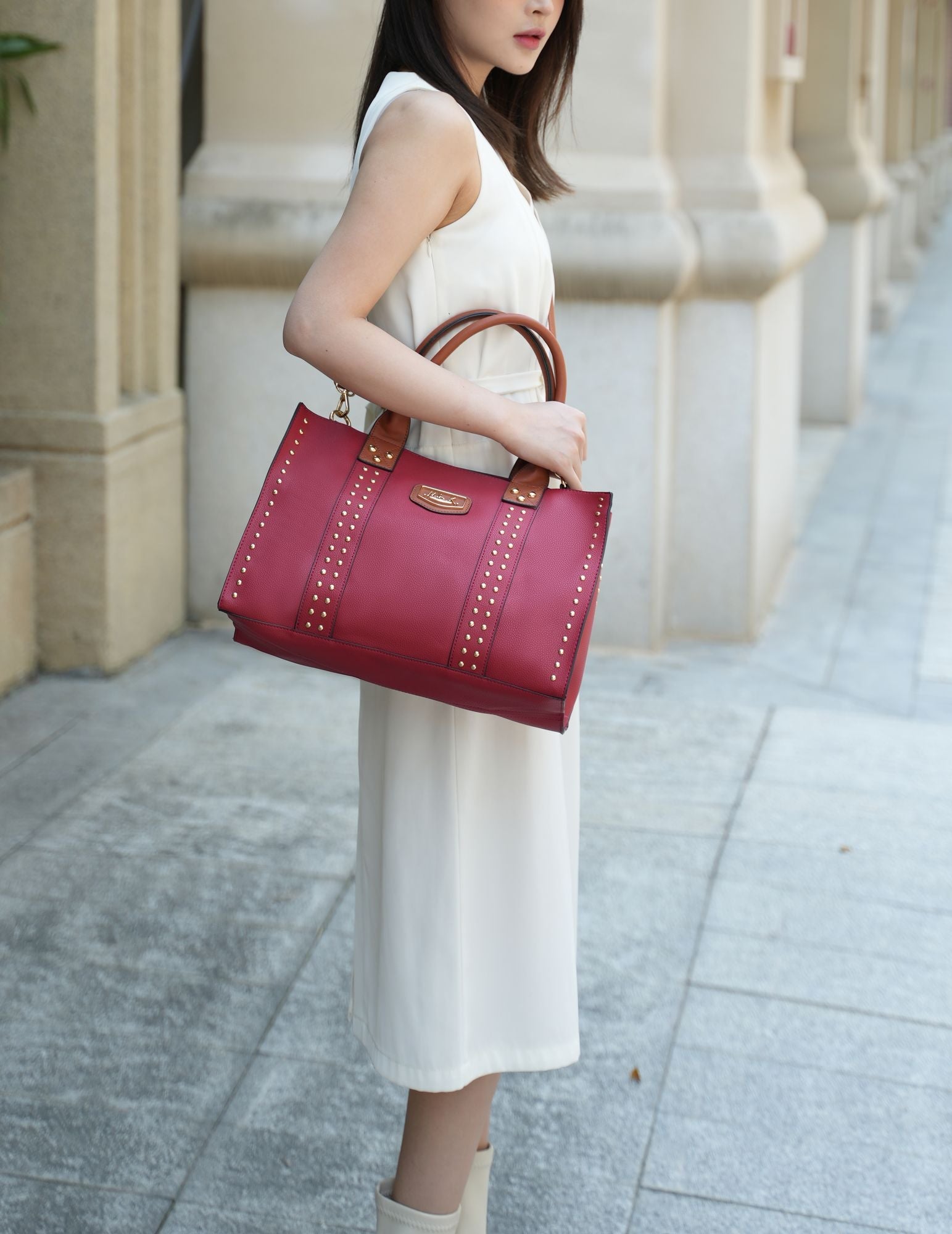 MKF Collection Davina Tote Handbag with wallet Vegan Leather Crossover(Inspired) - Doylestreasures
