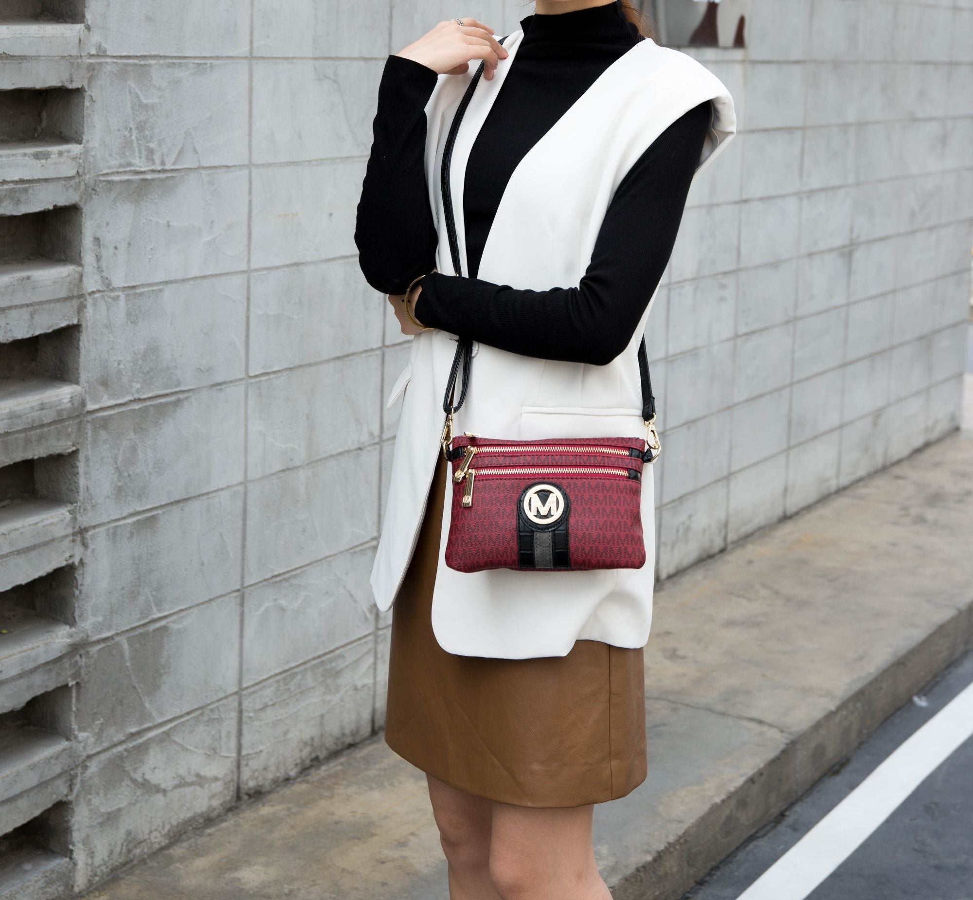 MKF Collection Tarren Signature Crossbody/ Wristlet by Mia k - Doylestreasures