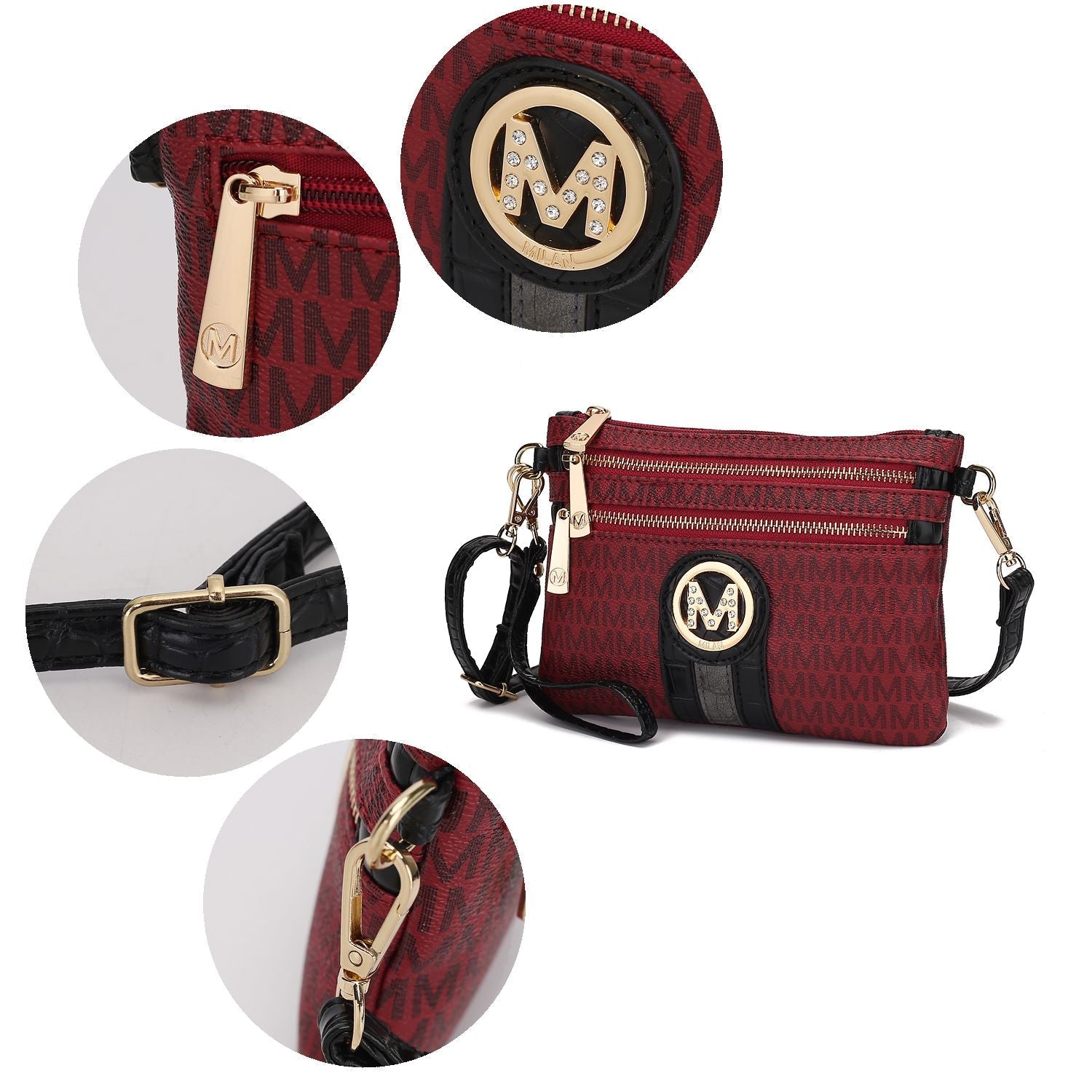 MKF Collection Tarren Signature Crossbody/ Wristlet by Mia k - Doylestreasures