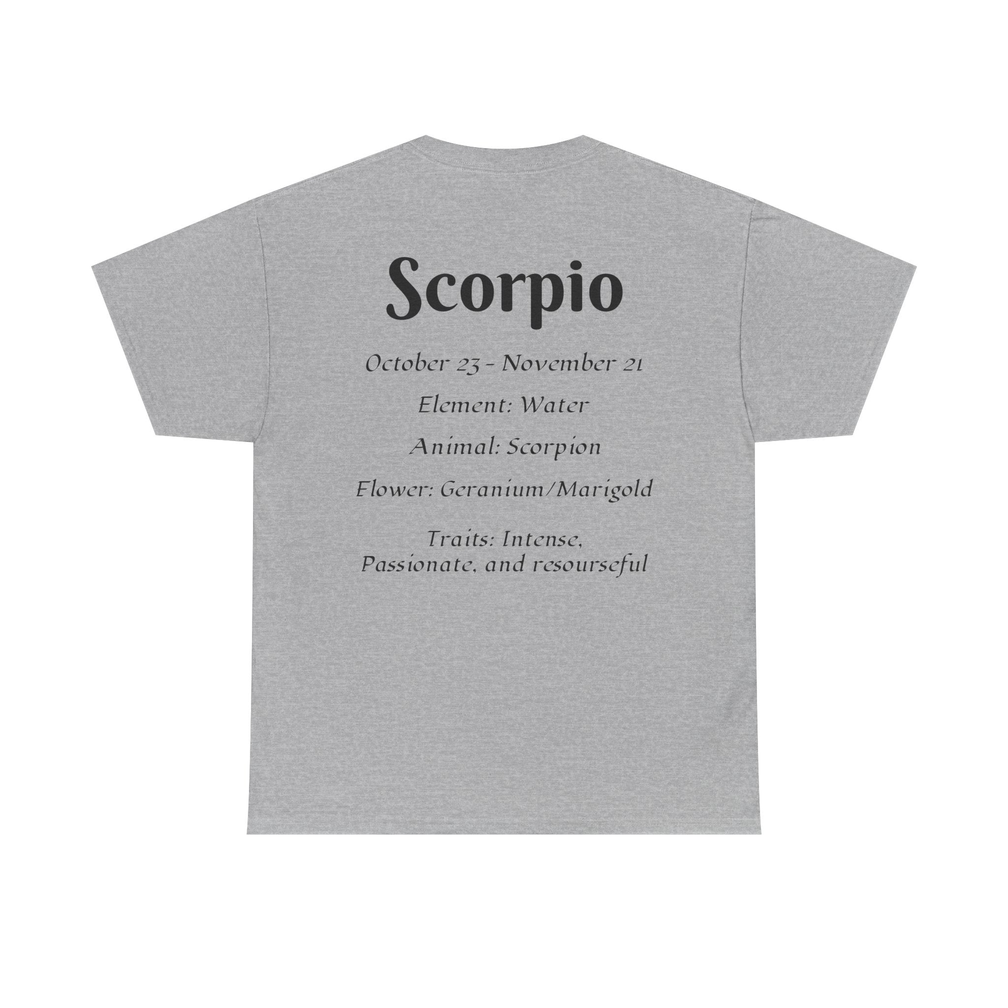 Scorpio Zodiac Tee, Astrology Unisex Heavy Cotton Shirt, Birthday Gift for [...] - Doylestreasures