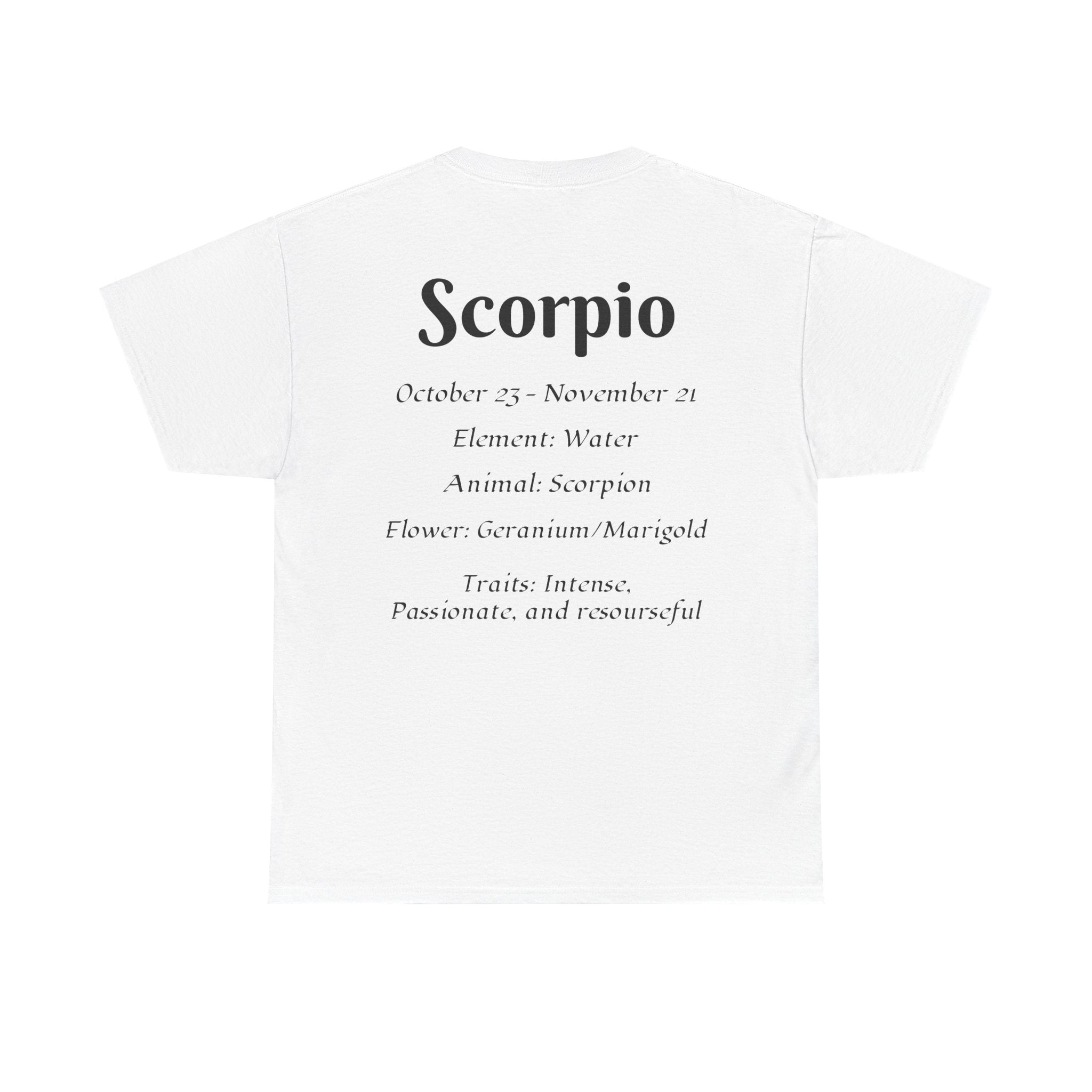 Scorpio Zodiac Tee, Astrology Unisex Heavy Cotton Shirt, Birthday Gift for [...] - Doylestreasures