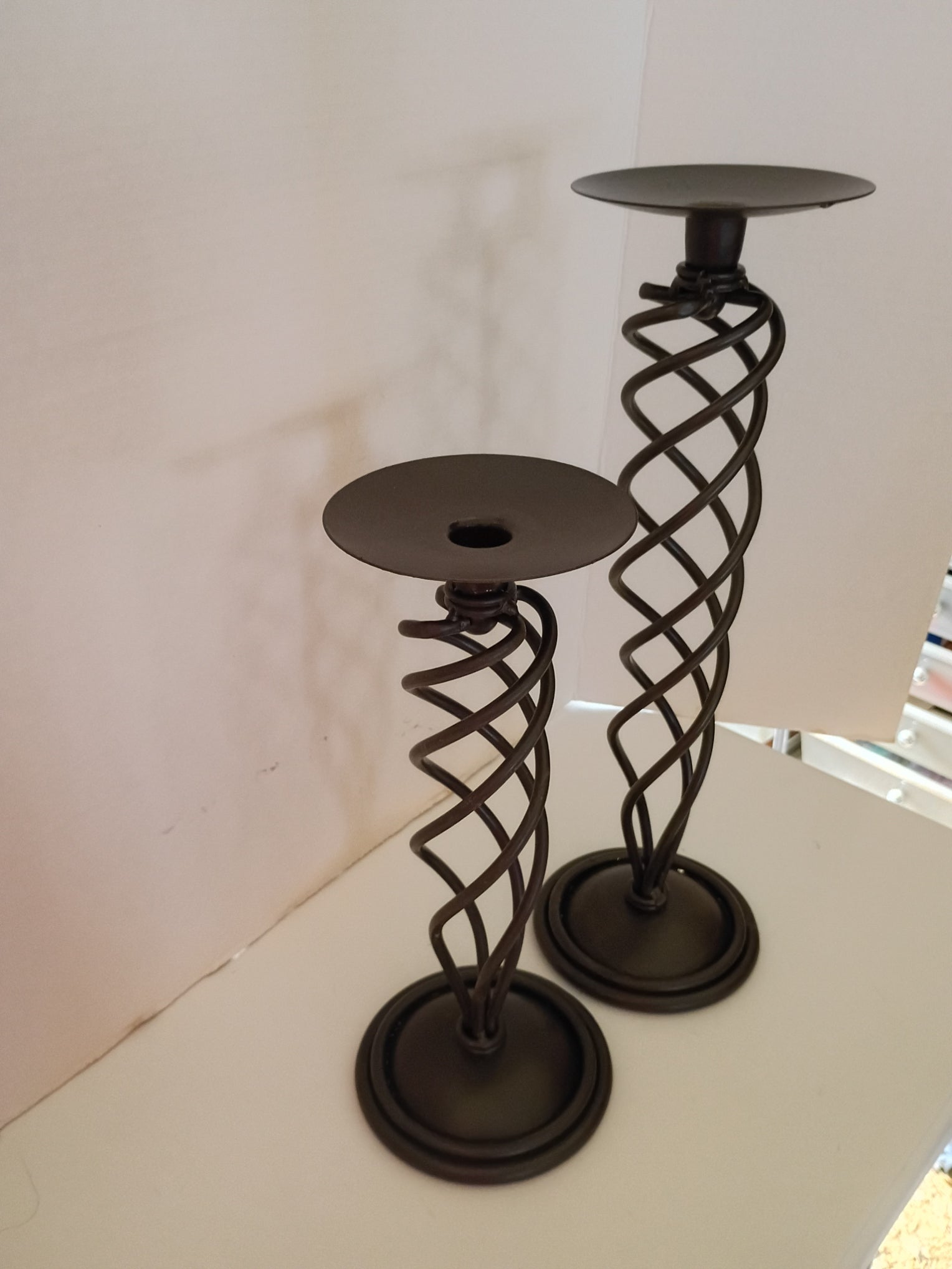 Spiral Metal Candle Holders(set of 2) - Doylestreasures