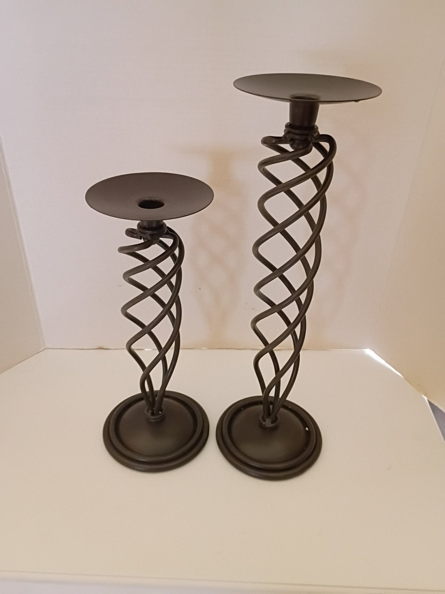 Spiral Metal Candle Holders(set of 2) - Doylestreasures