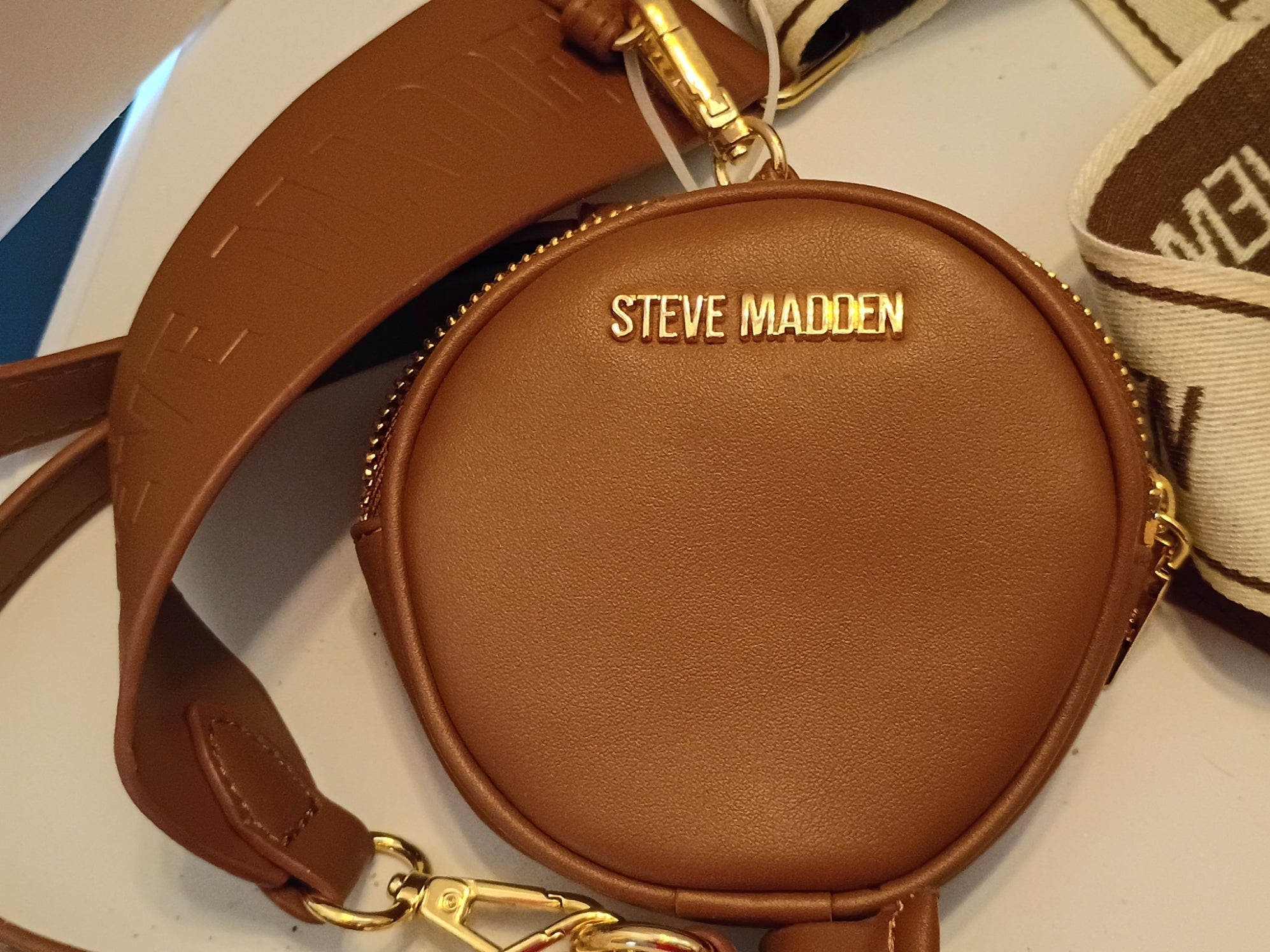 Steve Madden Cognac Crossbody Purse with Coin Purse - Doylestreasures