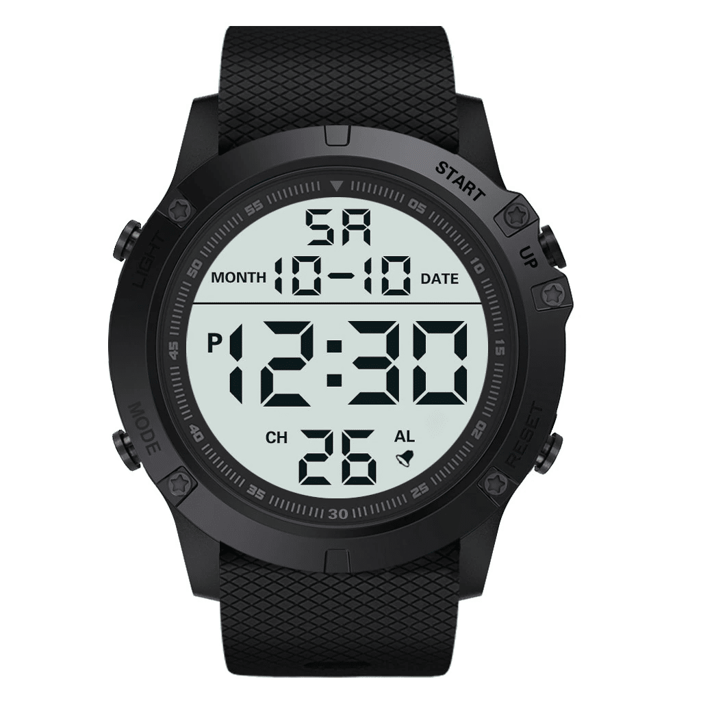 Waterproof Digital Sports Watch Military Tactical LED Backlight Wristwatch Men - Doylestreasures