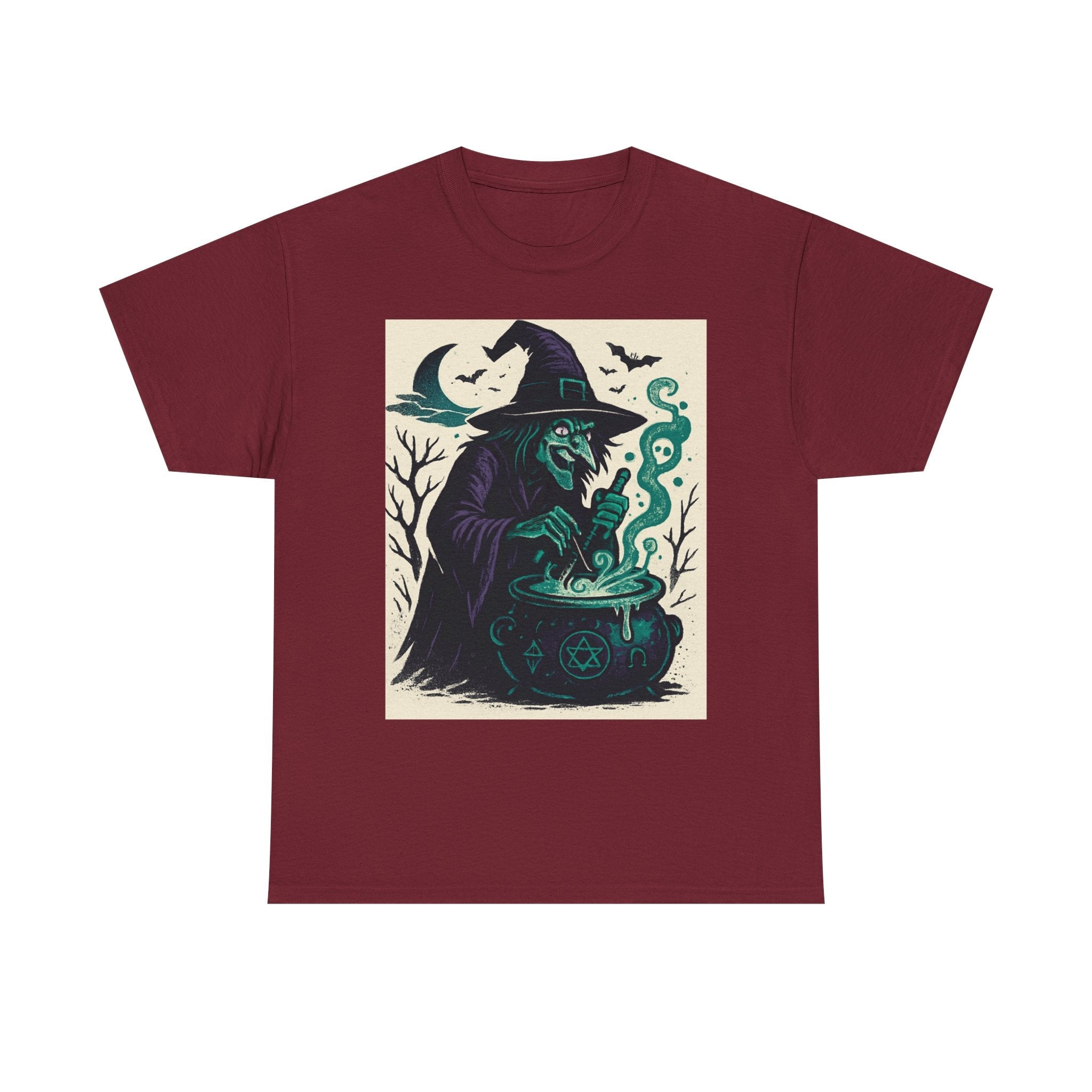 Witchy Vibes Unisex Heavy Cotton Tee, Halloween Shirt, Boho Tee, Witch [...] - Doylestreasures